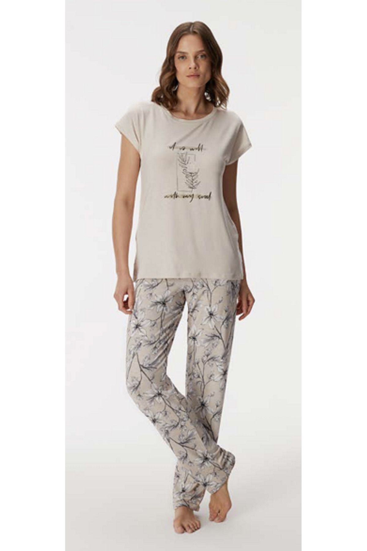 NightLove Anıl Carolina 11383 Kadın Pijama Takımı