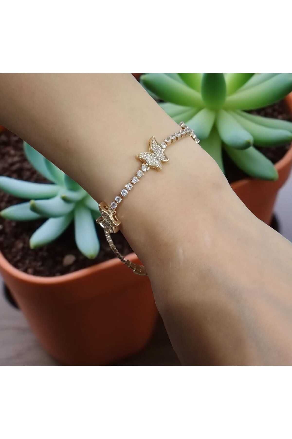 YSX JEWELRY Kelebek Detaylı Çelik Bileklik