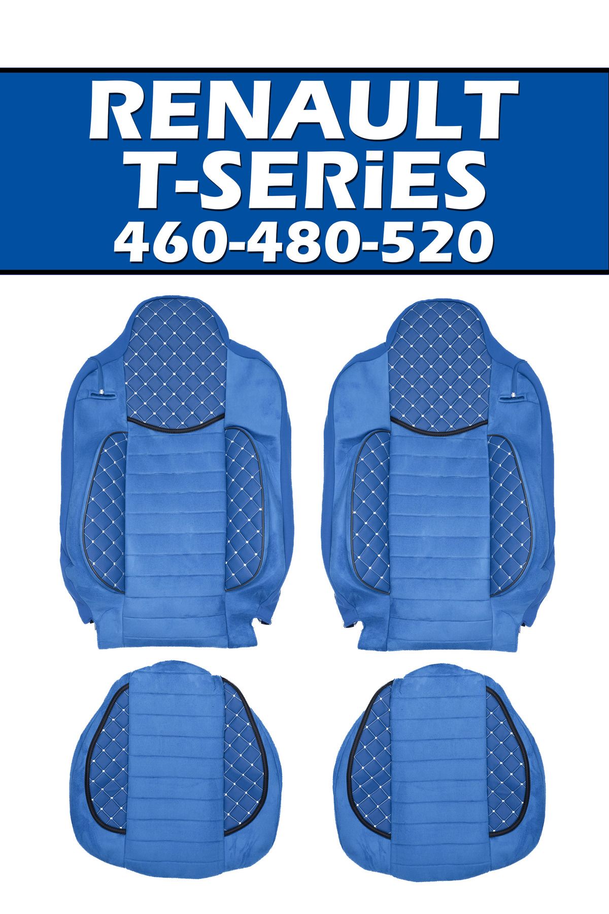 VIPTIRSHOP RENAULT T-SERİES 460-480-520 (2014-2025) DERİ SÜET ORTAPEDİK KOLTUK KILIFI