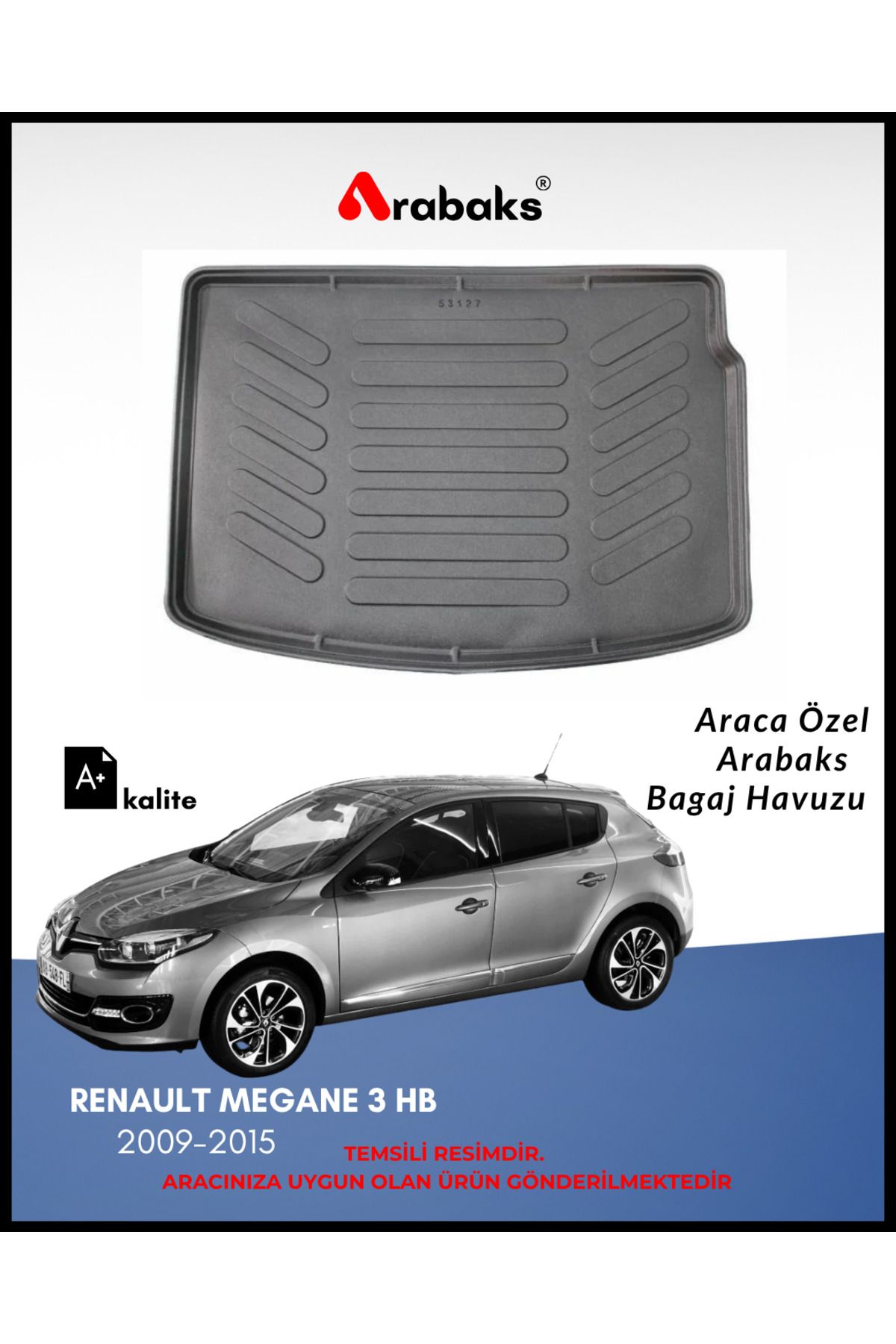 Arabaks Renault Megane 3 HB 2009-2015 Bagaj Havuzu (A+ Kalite)