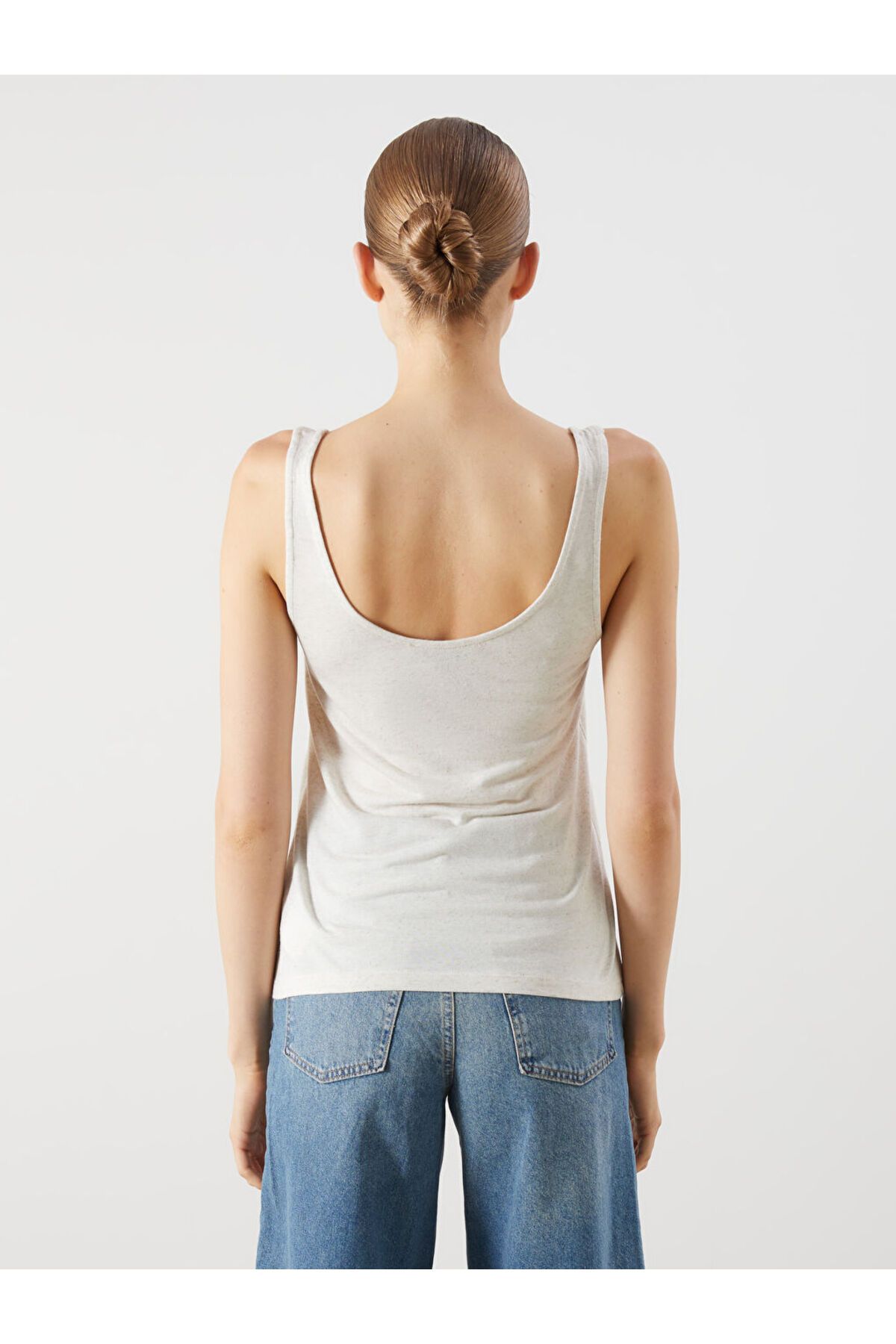 LC Waikiki-Sparkling επιλογές από το Shining Store |   Γυναικείο εσώρουχο Ecru U Neck Linen Mixed 4