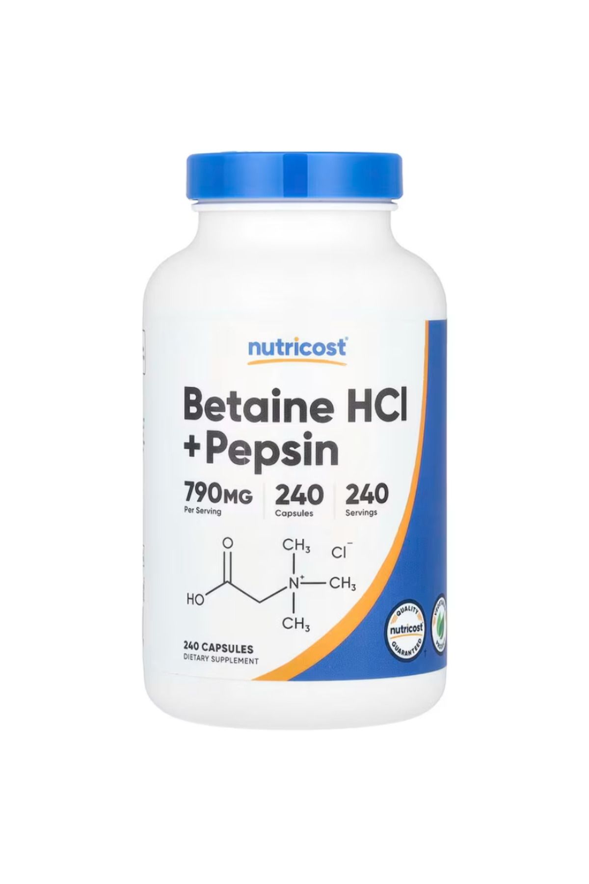 Nutricost , Betainee, HCl + Pepsin, 240 Capsules