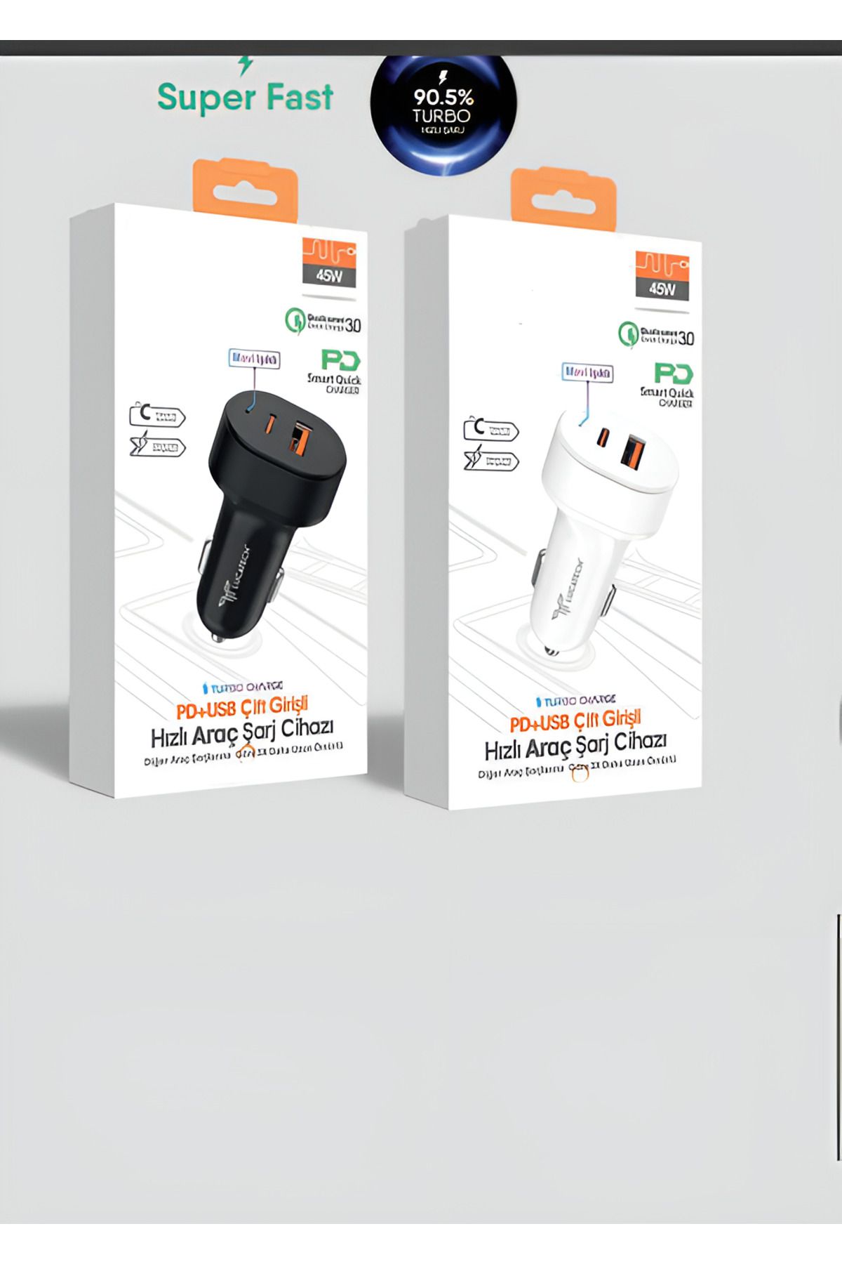 Kgntech Araç İçi Şarj Aleti PD+USB Çift Girişli