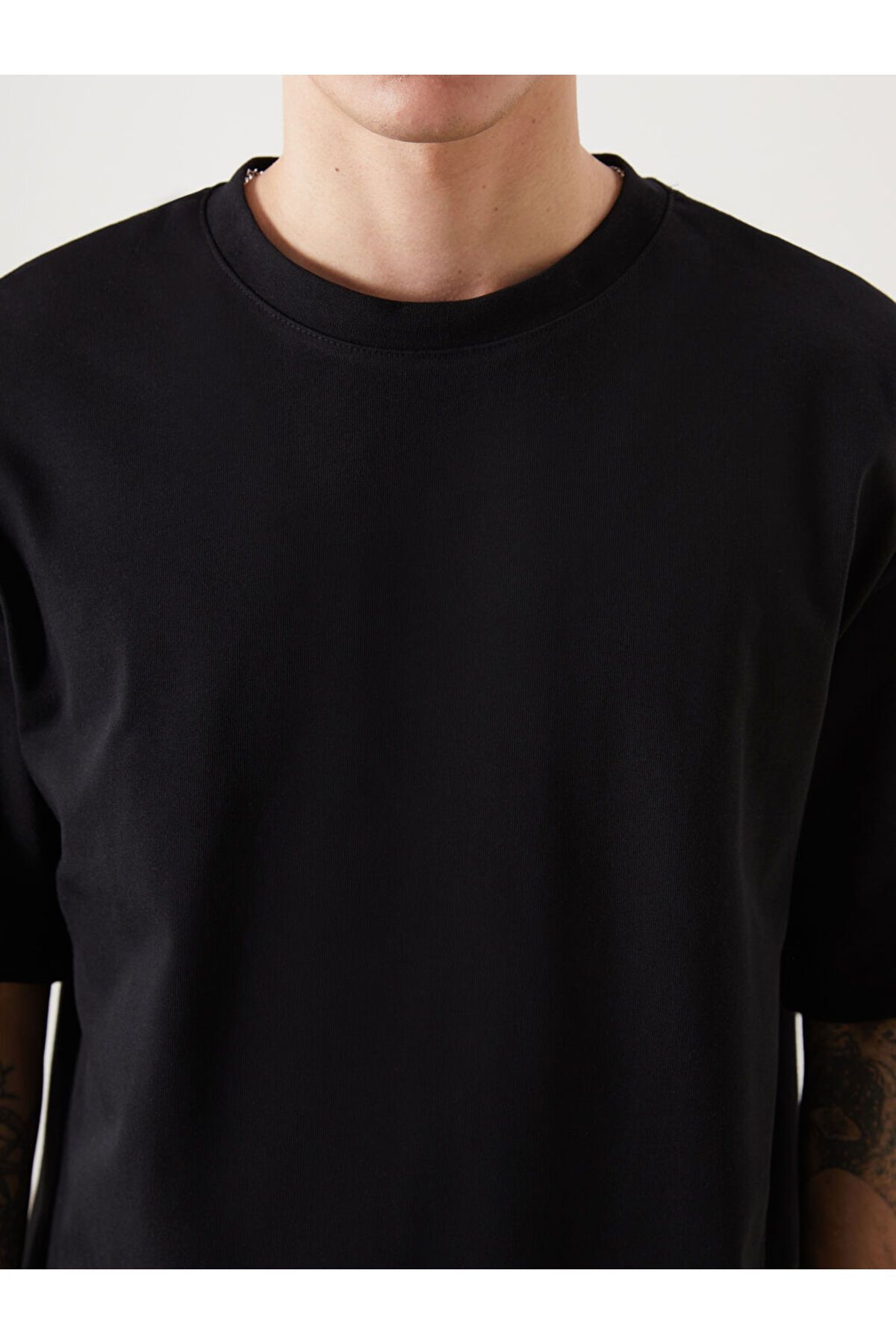 LC Waikiki-New Season Crew Neck Βαμβακερό Ανδρικό Tisort - W50161Z8 6