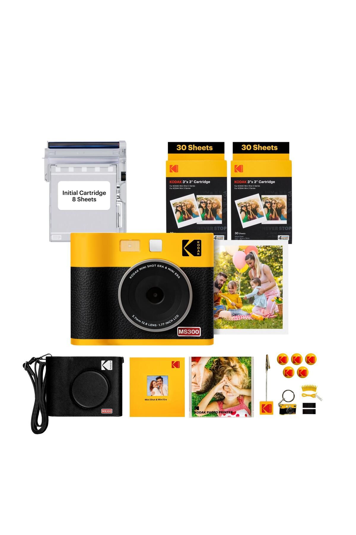 Kodak Mini Shot 3 ERA Sarı 3X3 + 60 Yaprak + Aksesuar Kiti