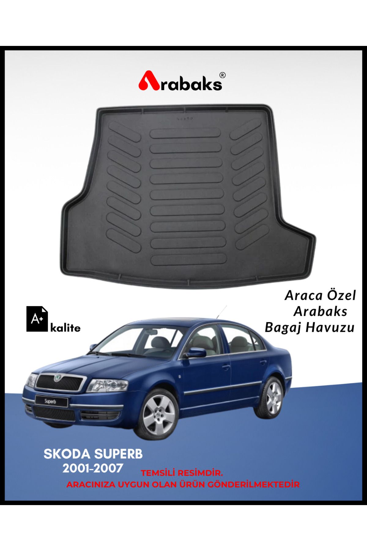 Arabaks Skoda Superb 2001-2007 Bagaj Havuzu (A+ Kalite)
