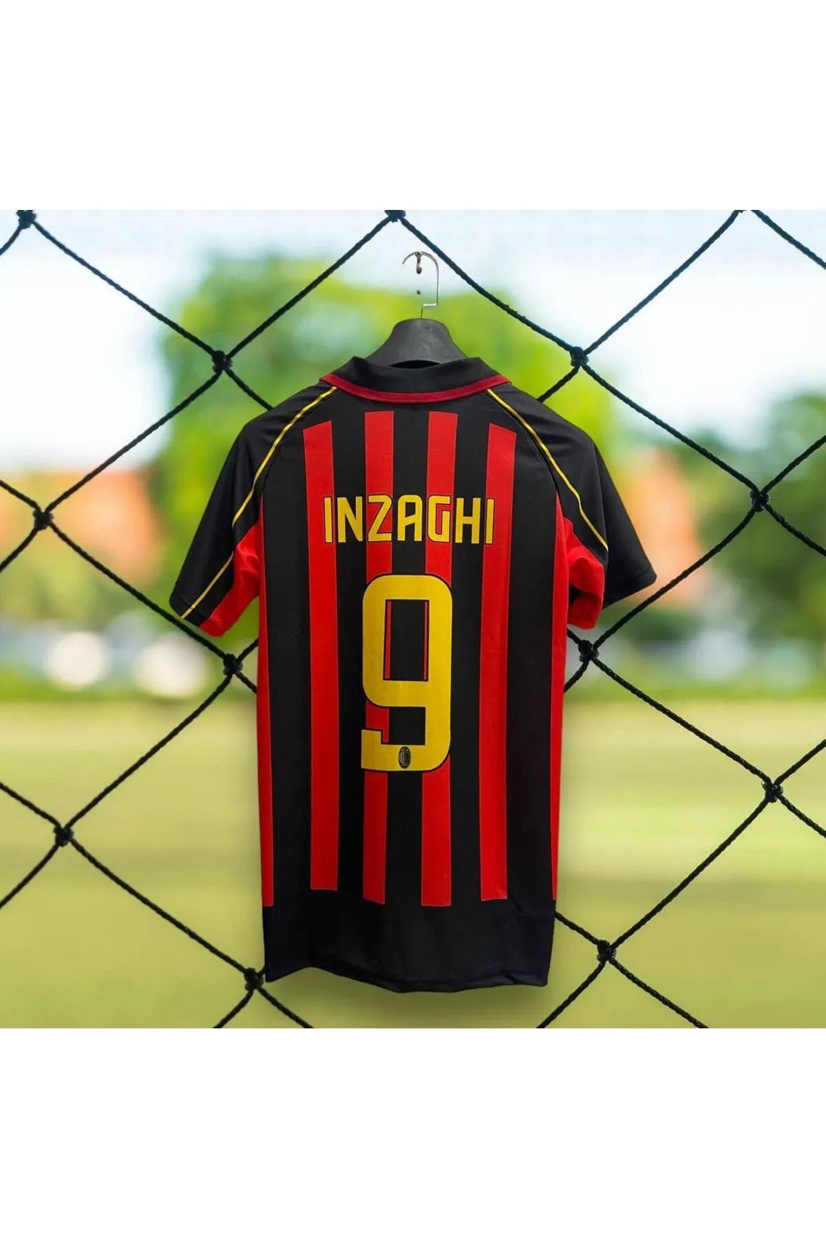 Lion Spor Filippo Inzaghi Efsane 2007 Sezon M'ilan Kırmızı Siyah Retro Forması