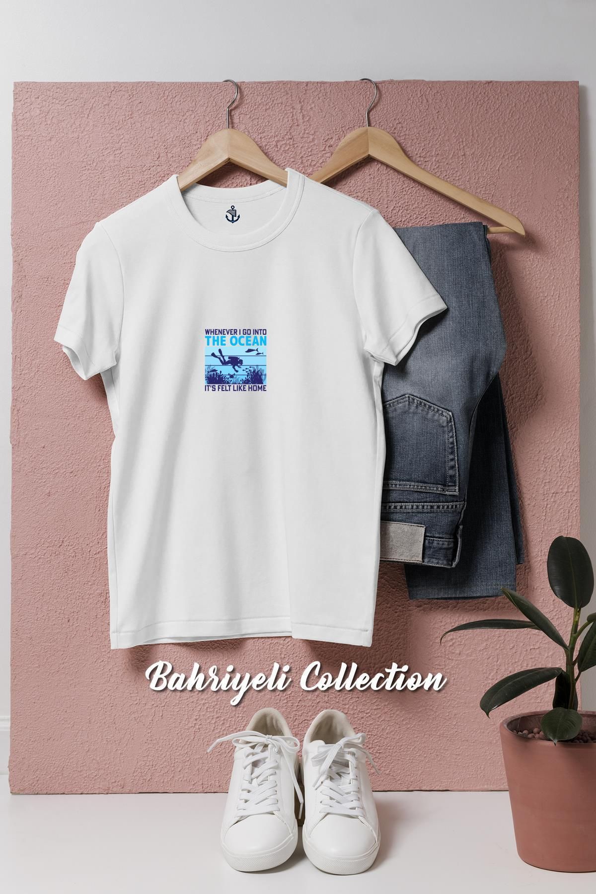 bahriyeli.jpeg Oversize The Ocean Tasarımlı Unisex T-Shirt