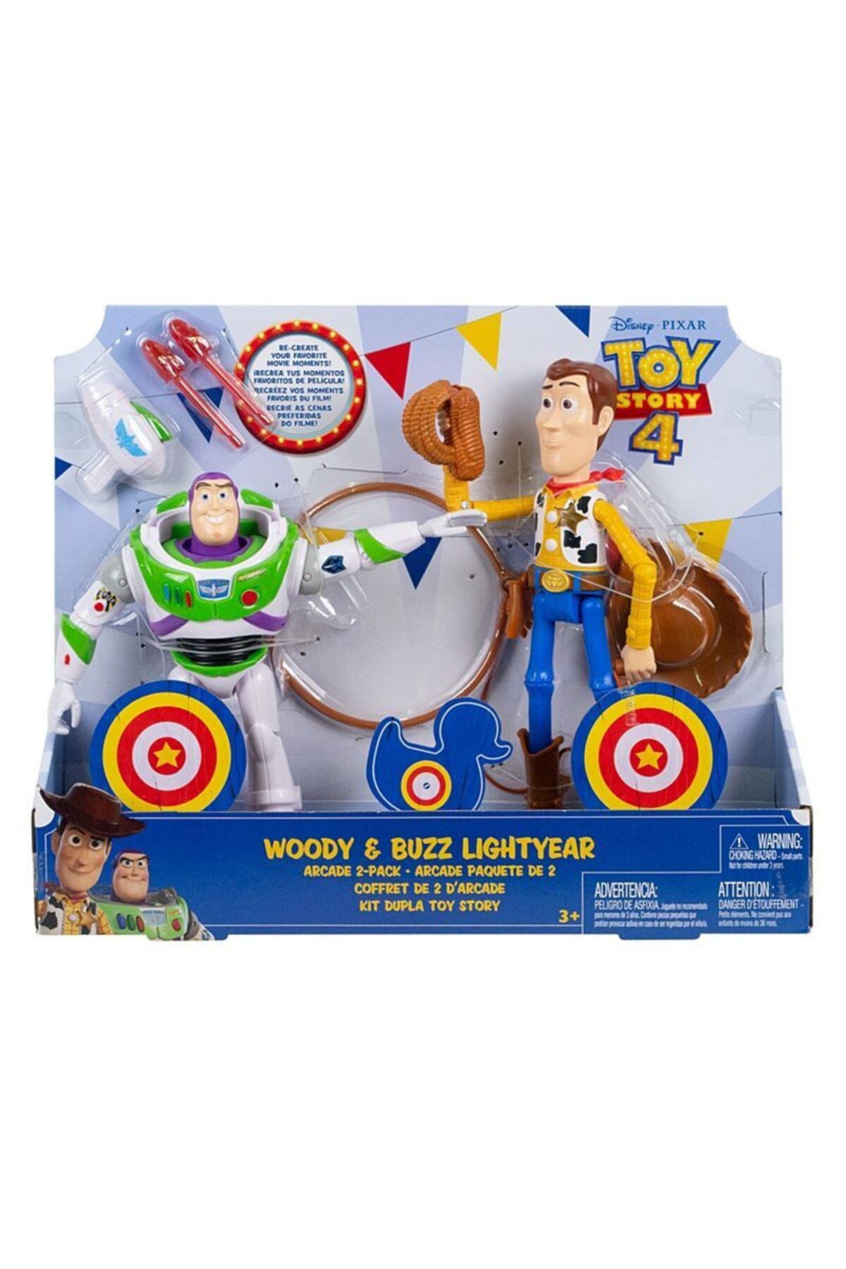 Toy Story 4 Woody ve Buzz Lightyear Figürleri - İkili Arcade Paket GDL68