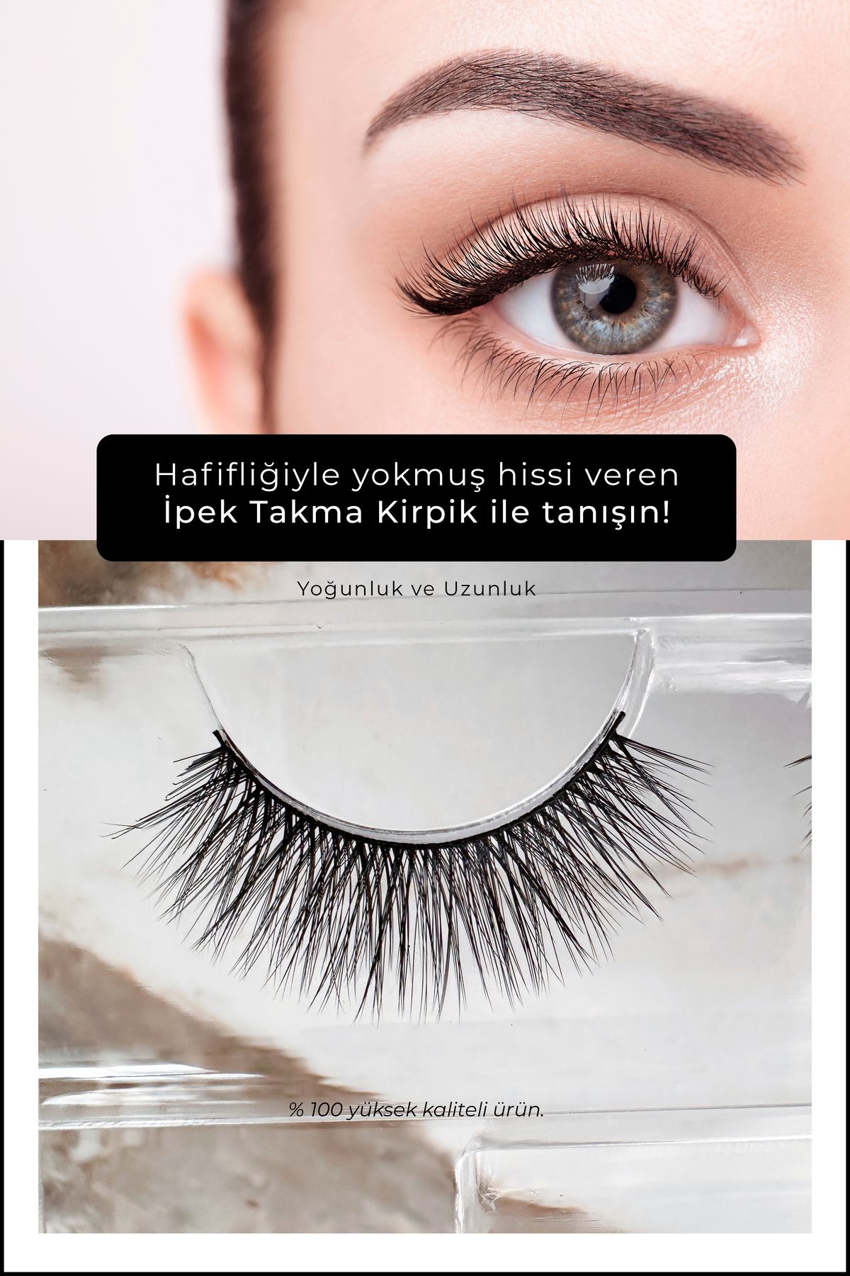 Nera Classy Tekrar Kullanılabilir İpek Takma Kirpik, Ultra Hafif Takma Kirpik