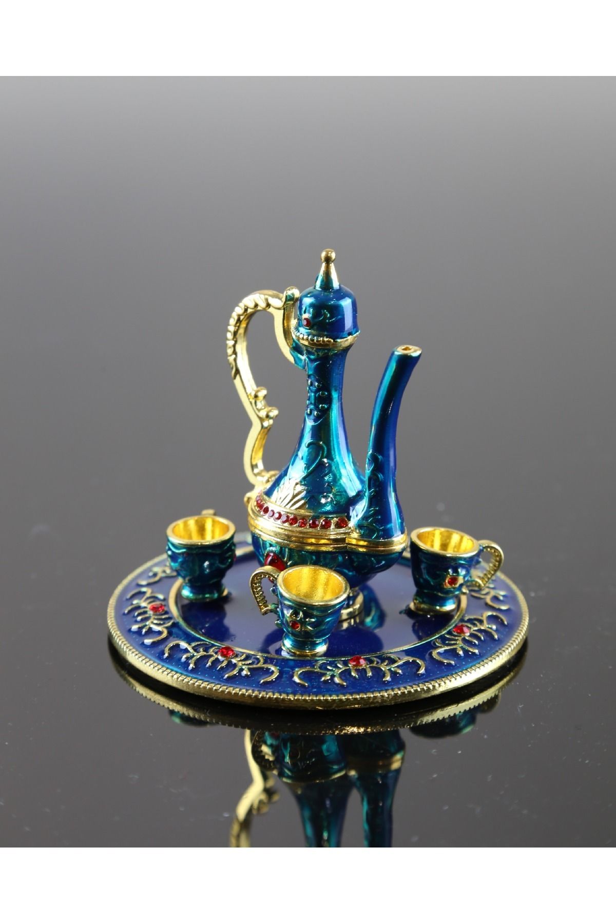 Saatistan Mavi Zemzem Seti, Taşlı, Küçük Boy, Şık ve Kolay Taşıma İçin Idealdir