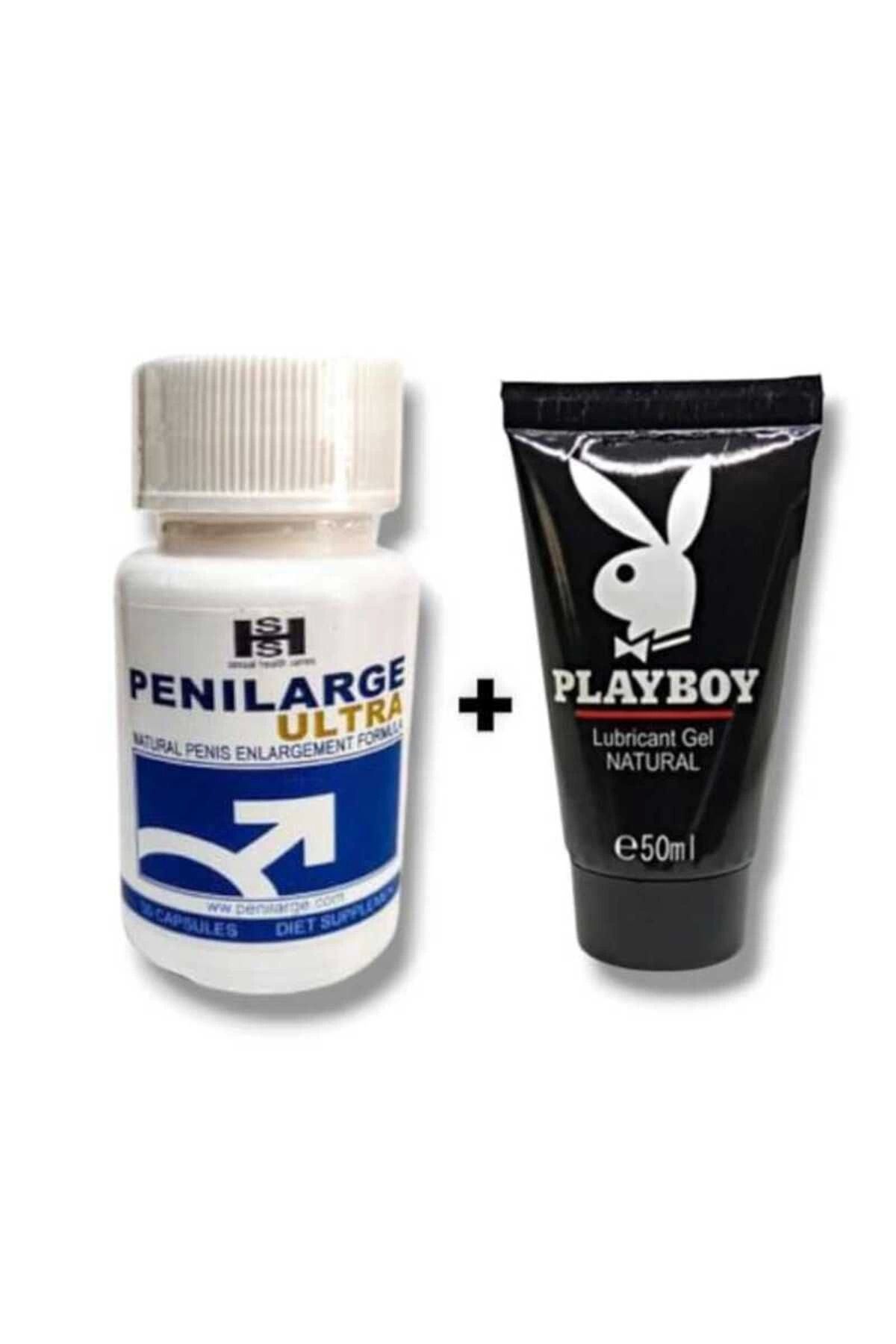 ÖYKÜ VE YİĞİT Penilarge Ultra Natural Pen1s Engarlement 30'lu + Playboy Lubricant Kayganlaştırıcı Jel 50 ml