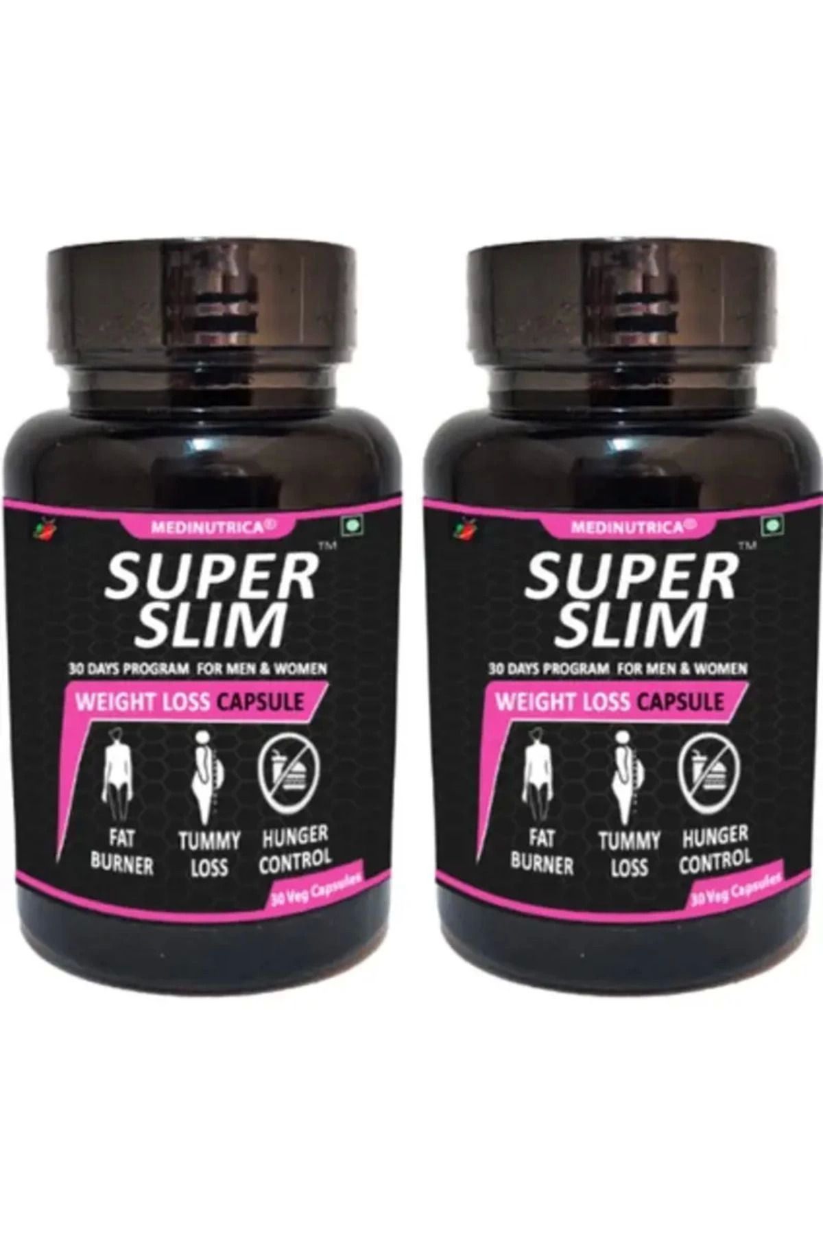 ÖYKÜ VE YİĞİT Medinutrica Super Slim 2 Adet Fiziğinizdeki Hafifliğin ve İnceliğin İçin Bay 30 Lu Caps