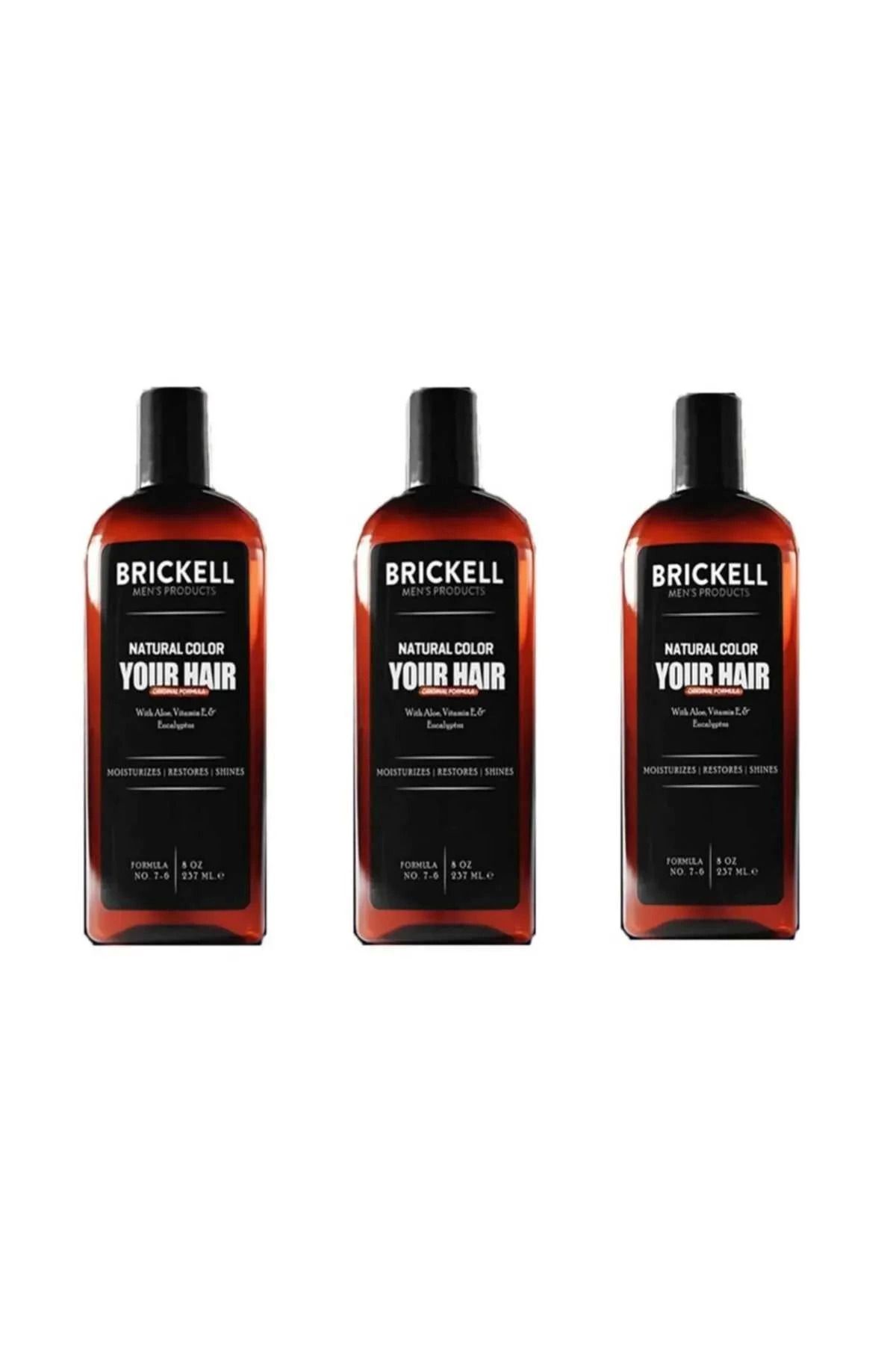 DENİZBİLİŞİM Eurorganiq Brickell Erkeklere Özel Saç, Sakal Beyazlık Giderci Ve Renklendirci Şampuan 300Ml X3 Ade