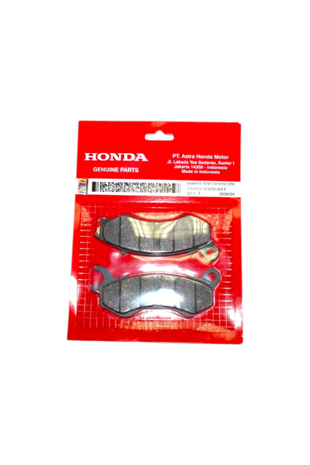 Motobir Ön Fren Balatası 06455-KWN-641 Honda Pcx 125 150 2013-2017 Kanuni Mati 125 Revolt Rs