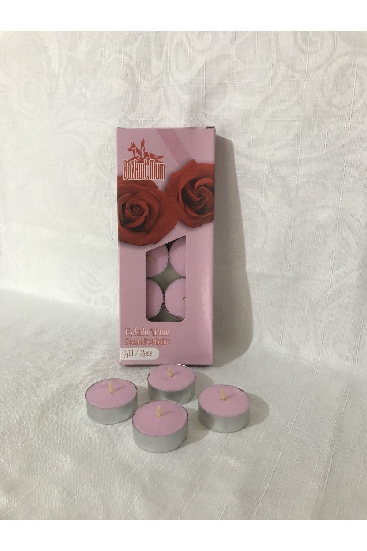 Saatistan 10'lu Gül Kokulu Tealight Mum Seti, romantik ve hoş atmosfer yaratır