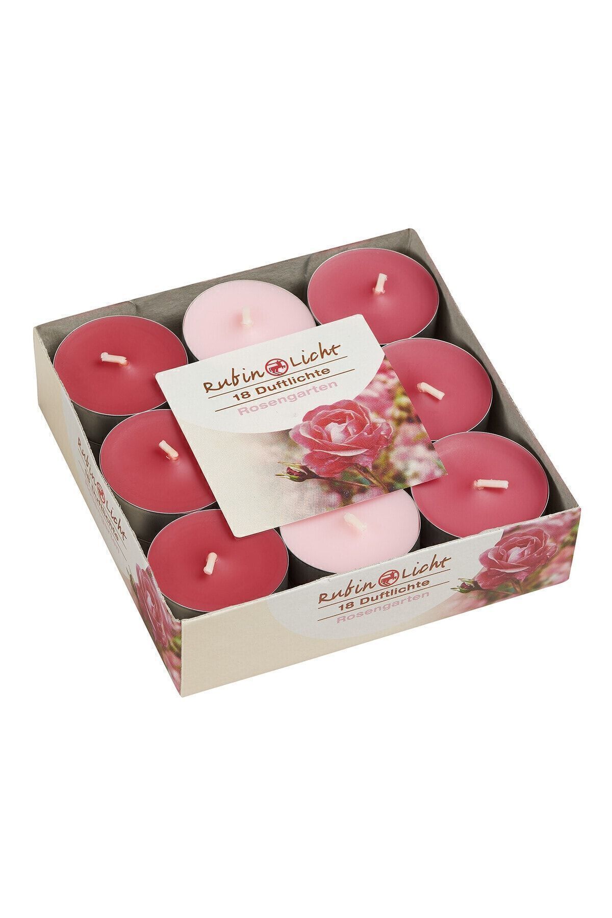 Saatistan 18'li Gül Temalı Tealight Seti, Şık ve Aromatik Mumlar