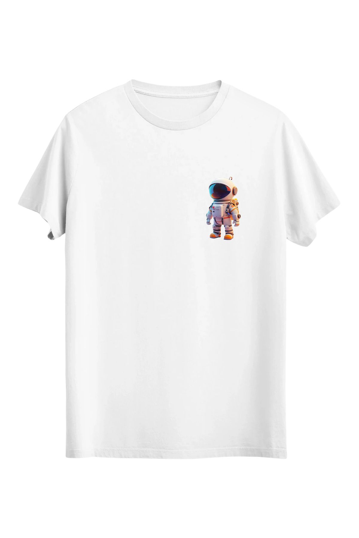 srcmarket Uzay Temalı, Astronot Baskılı Unisex Tshirt