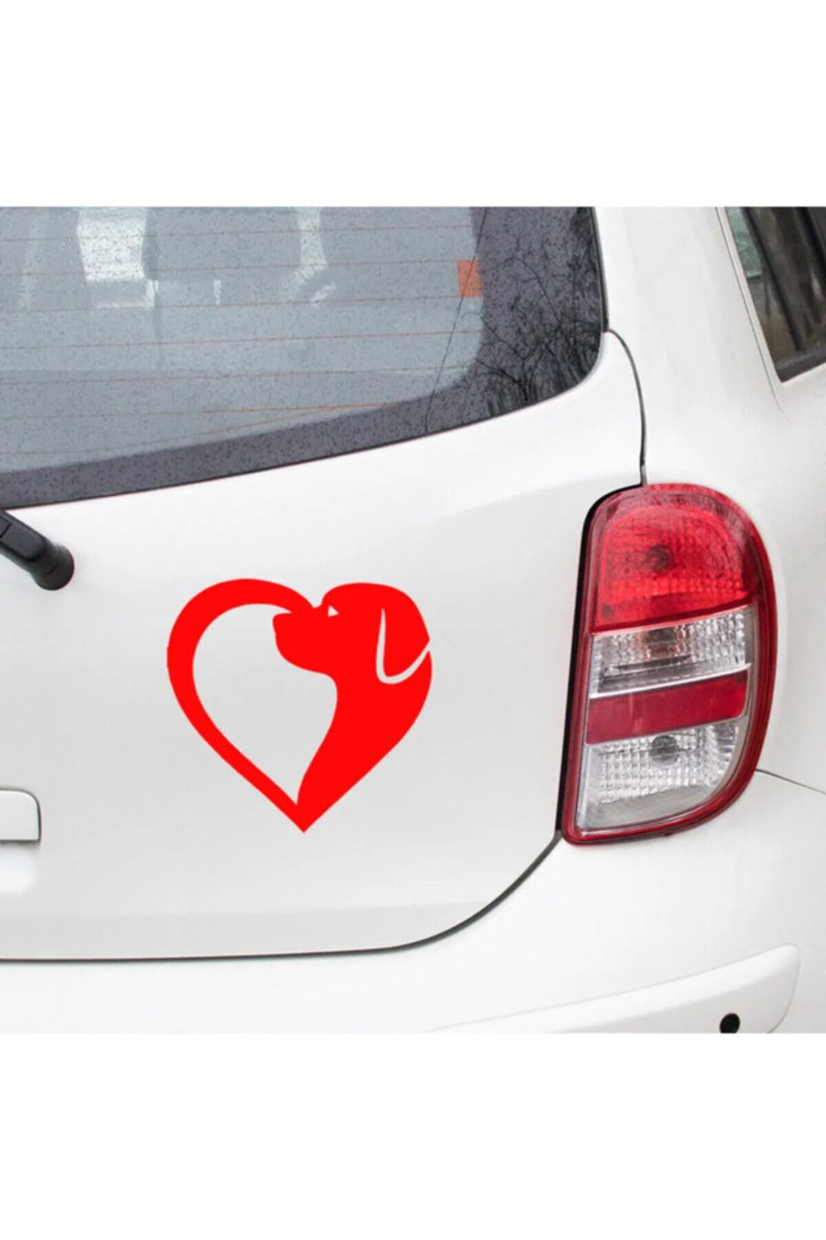 TSC Kalp Ve Fil Işareti Petshop Araba Cam Oto Sticker 25cm