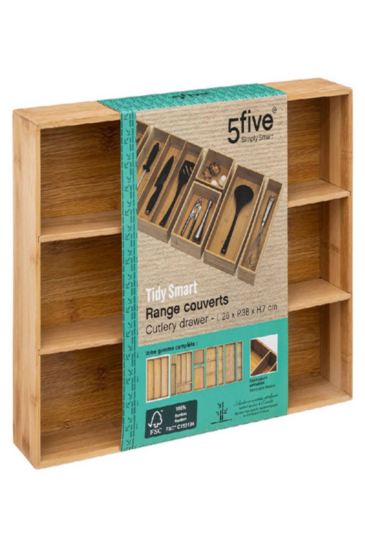 Five Simply Smart-Tidy 3-Compartment High Quality Space Saving Storage 3