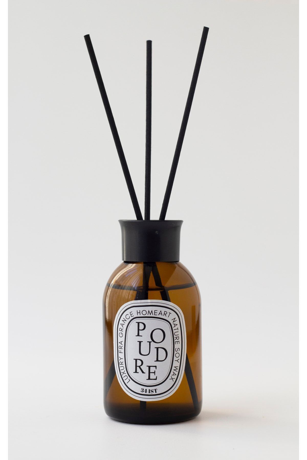 Saatistan 100 ml Bambu Çubuklu Amber Şişe Oda Kokusu, Ferah ve Hoş Koku