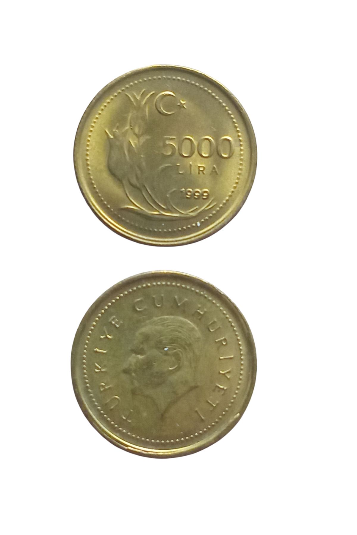 Yediotuz 5000 Türk Lirası Koleksiyon Madeni Para 1999 Koleksiyonu Para Eski Hediye Antika