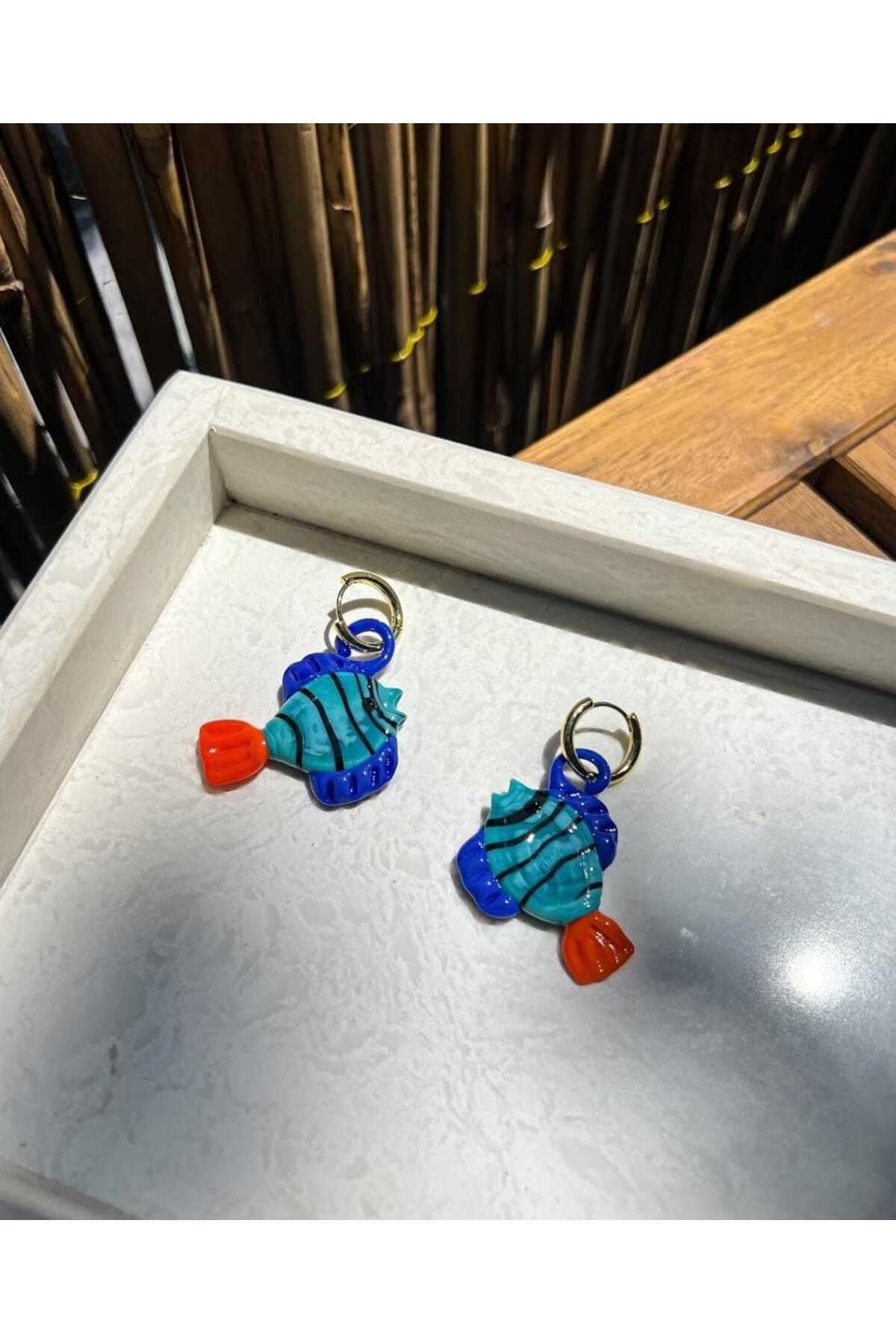 Bubbleatelier Murano cam balik küpe