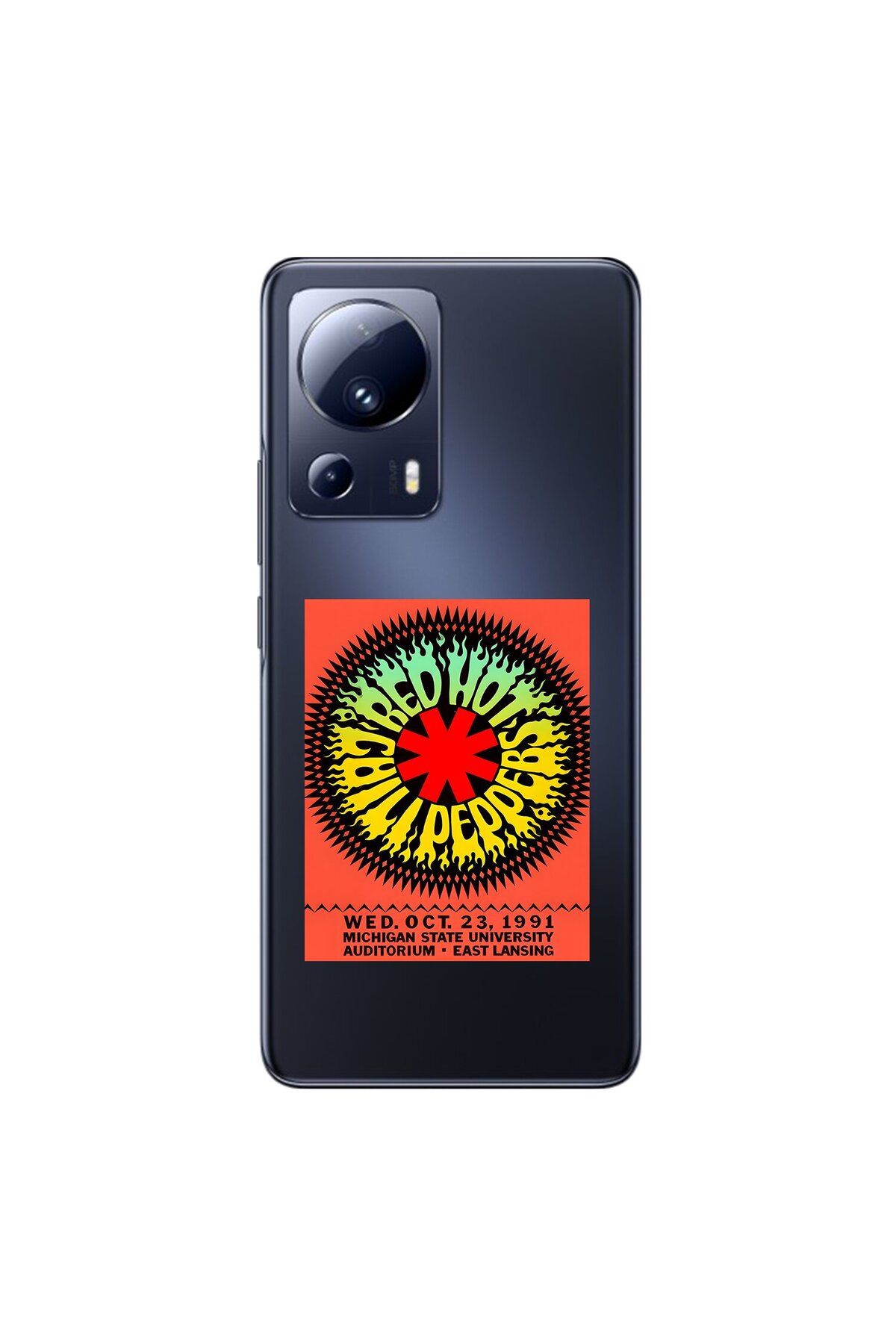 Dali Design Xiaomi Mi 13 Lite Uyumlu Şeffaf Kılıf Red Hot Chili Peppers Tasarımlı