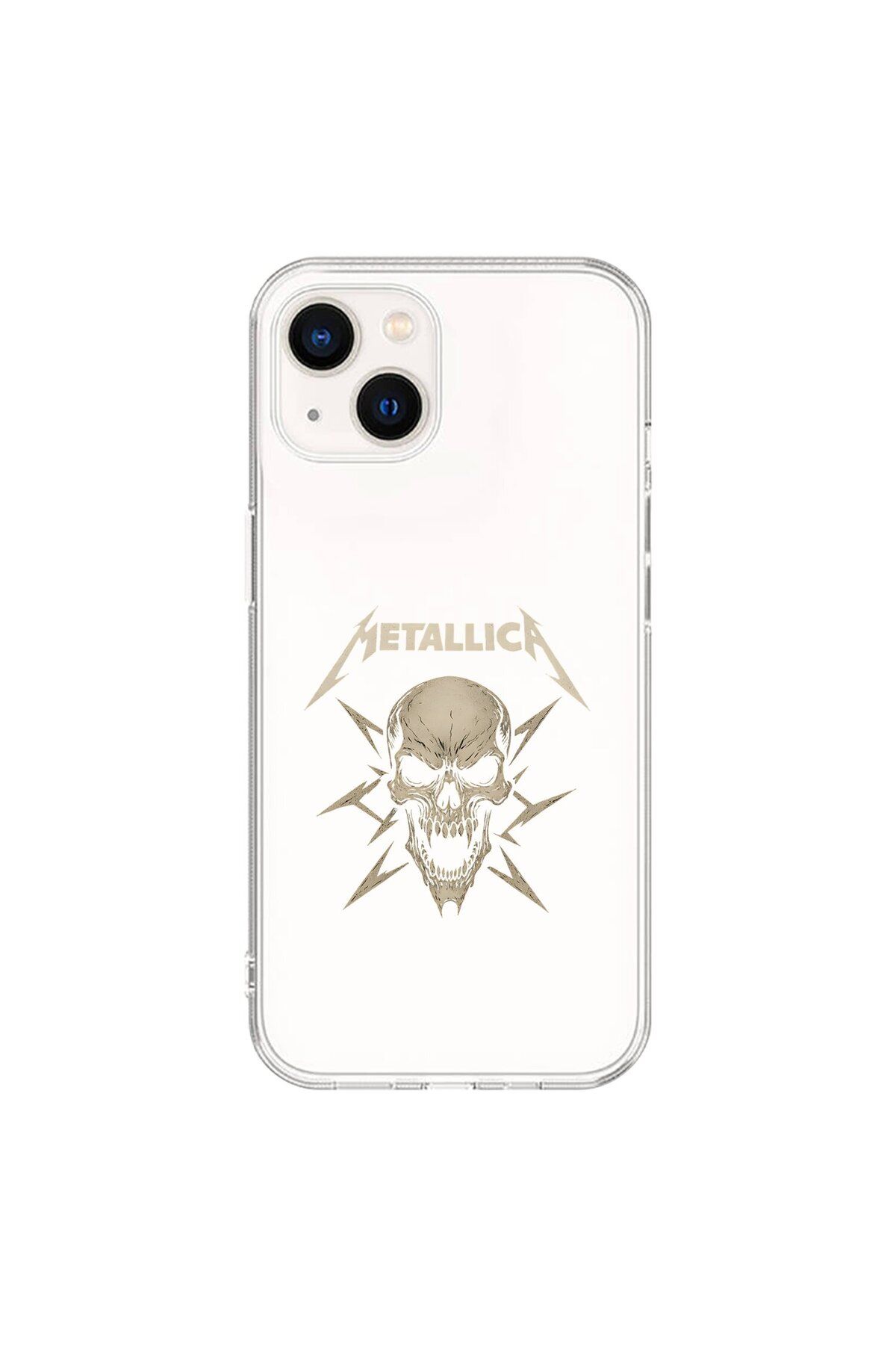 Dali Design iPhone 15 Uyumlu Şeffaf Kılıf Metallica Tasarımlı