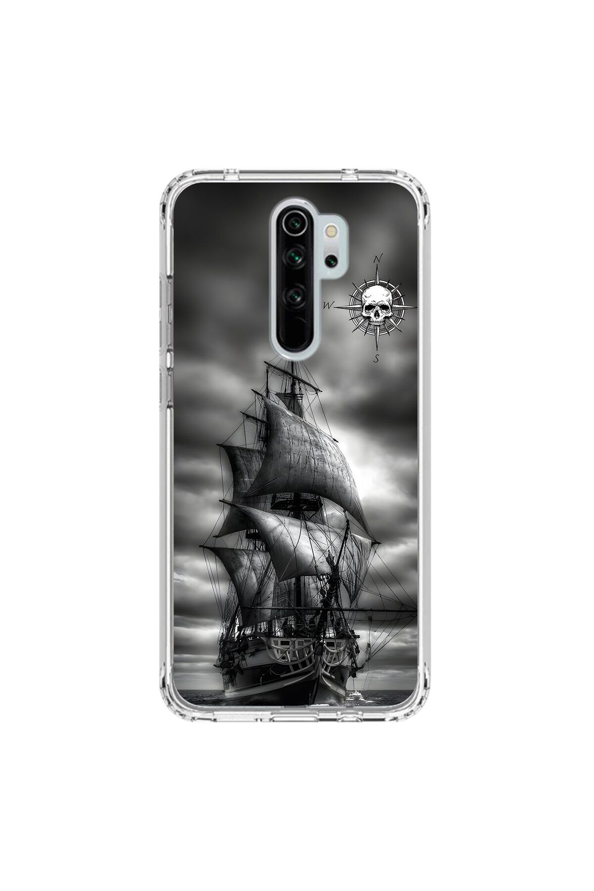 Dali Design Xiaomi Redmi Note 8 Pro Uyumlu Şeffaf Kılıf Pirate 2 Tasarımlı