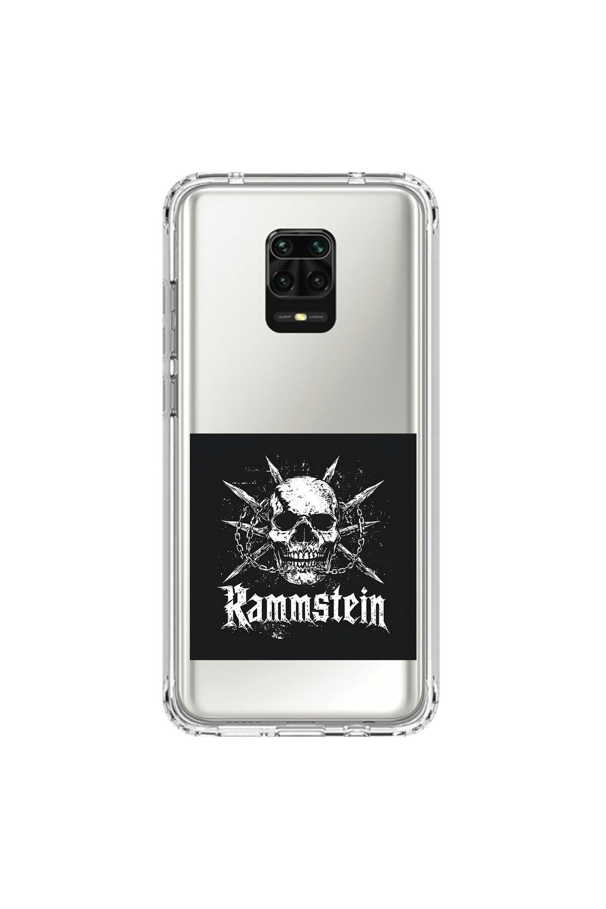 Dali Design Xiaomi Redmi Note 9 Pro Uyumlu Şeffaf Kılıf Rammstein Tasarımlı