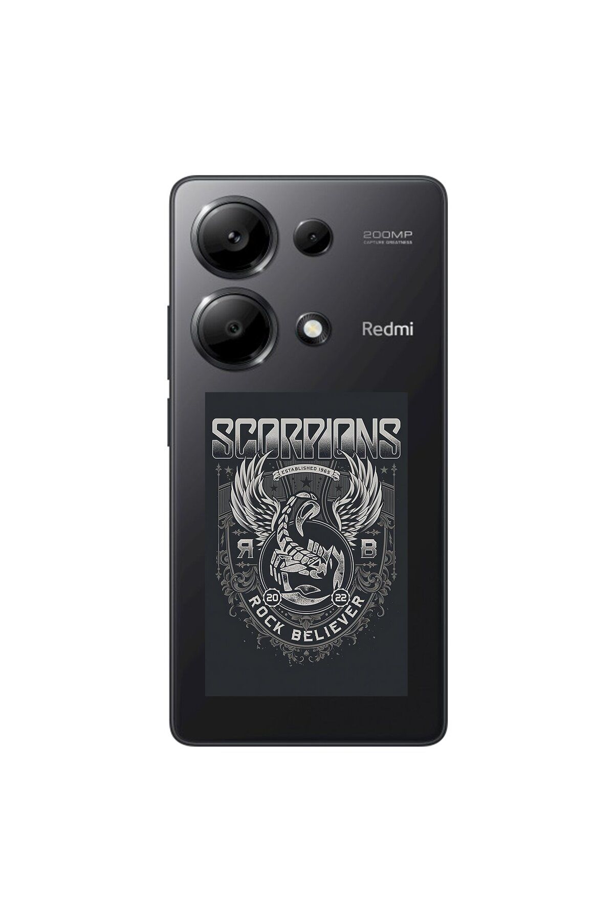 Dali Design Xiaomi Redmi Note 13 Pro Uyumlu Şeffaf Kılıf Scorpions Tasarımlı