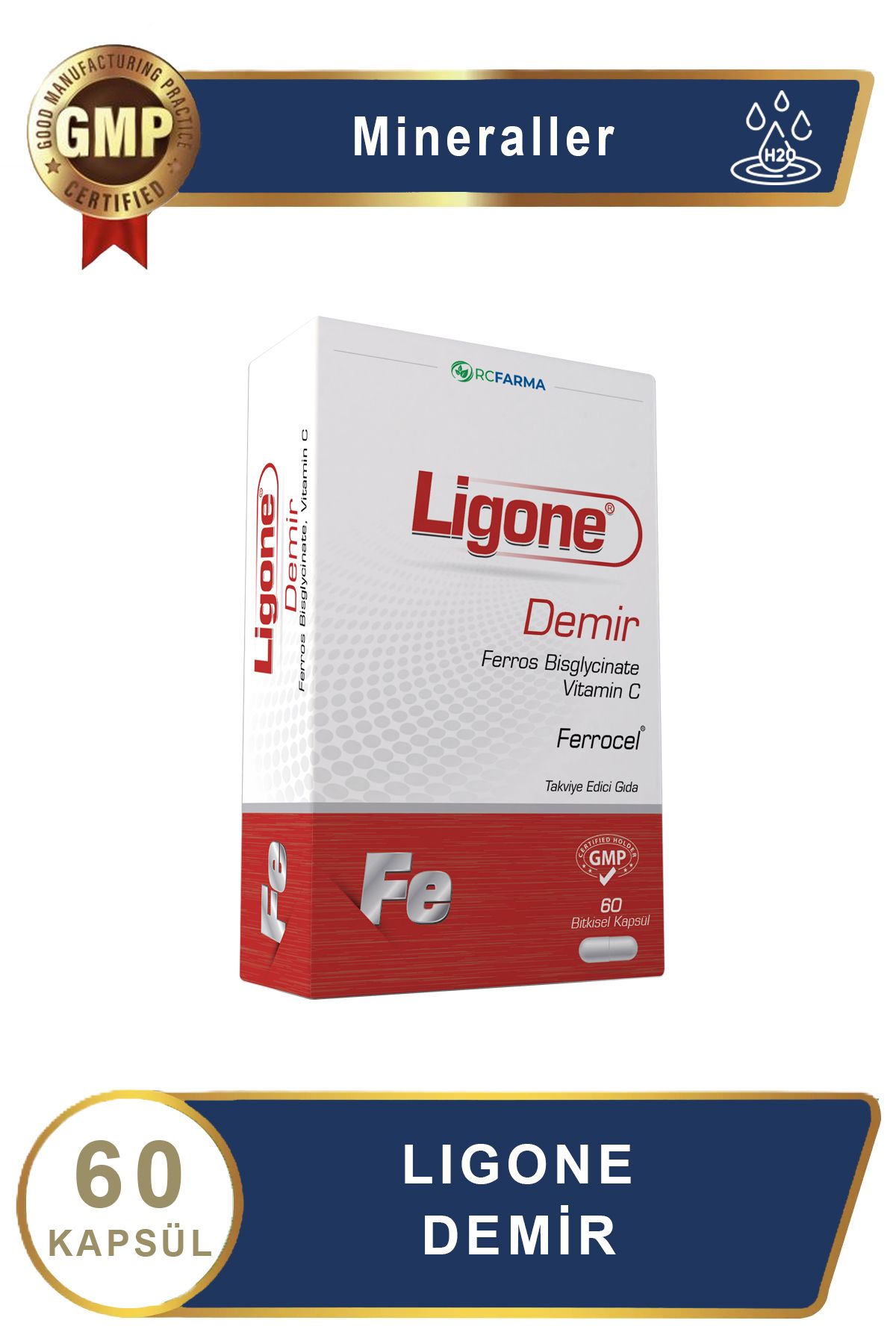 Ligone Demir 60 Bitkisel Kapsül
