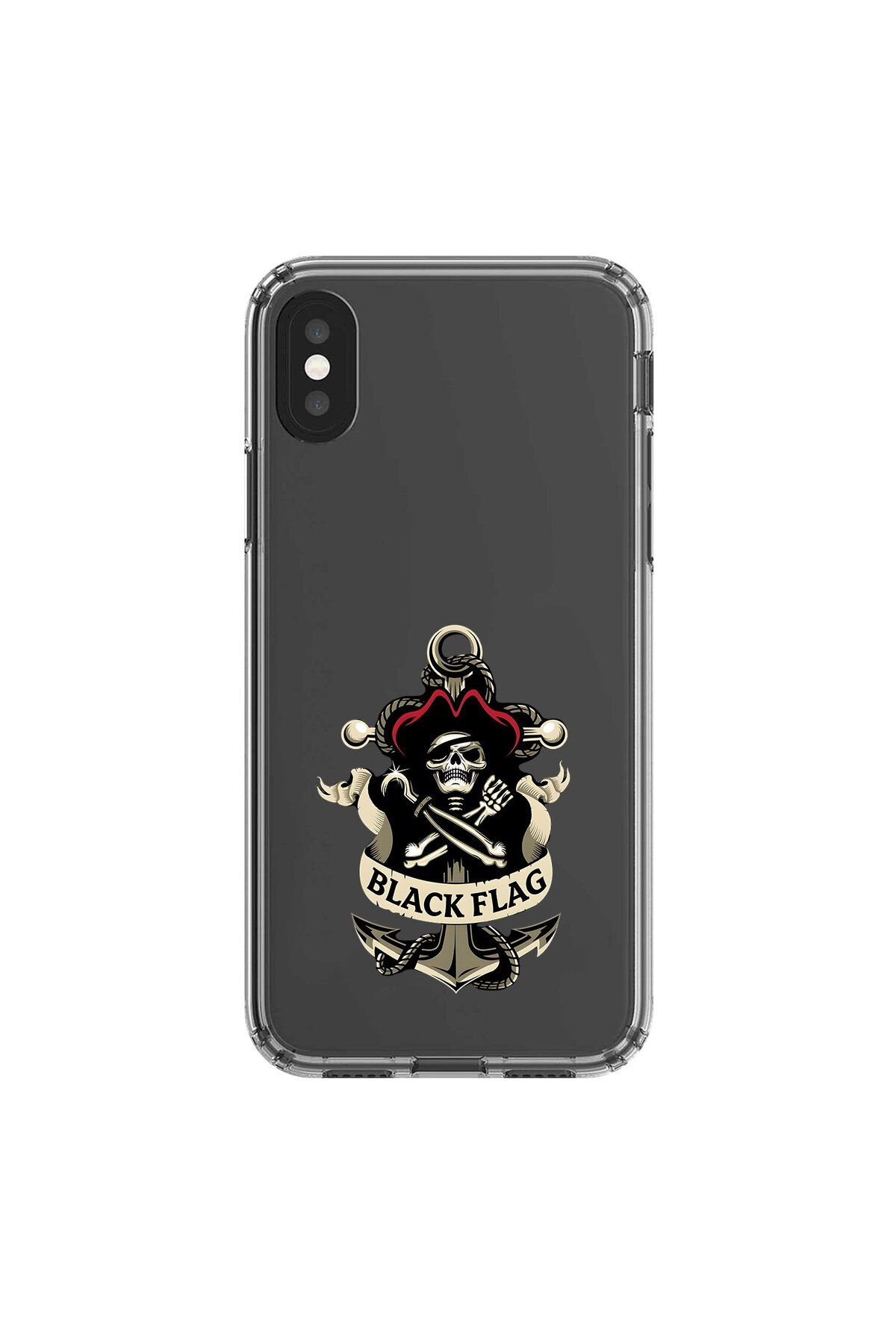 Dali Design iPhone X Uyumlu Şeffaf Kılıf Pirate 4 Tasarımlı