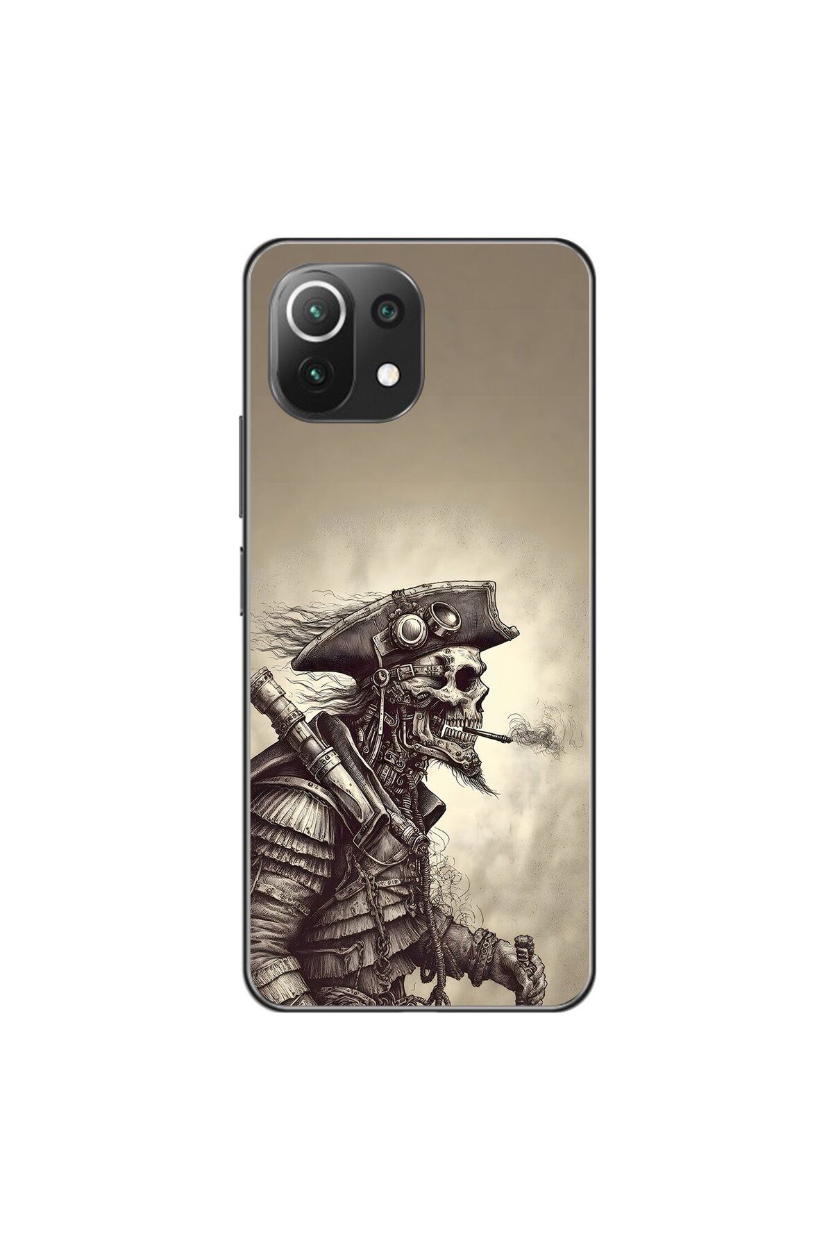 Dali Design Xiaomi Mi 11 Lite Uyumlu Şeffaf Kılıf Pirate 1 Tasarımlı