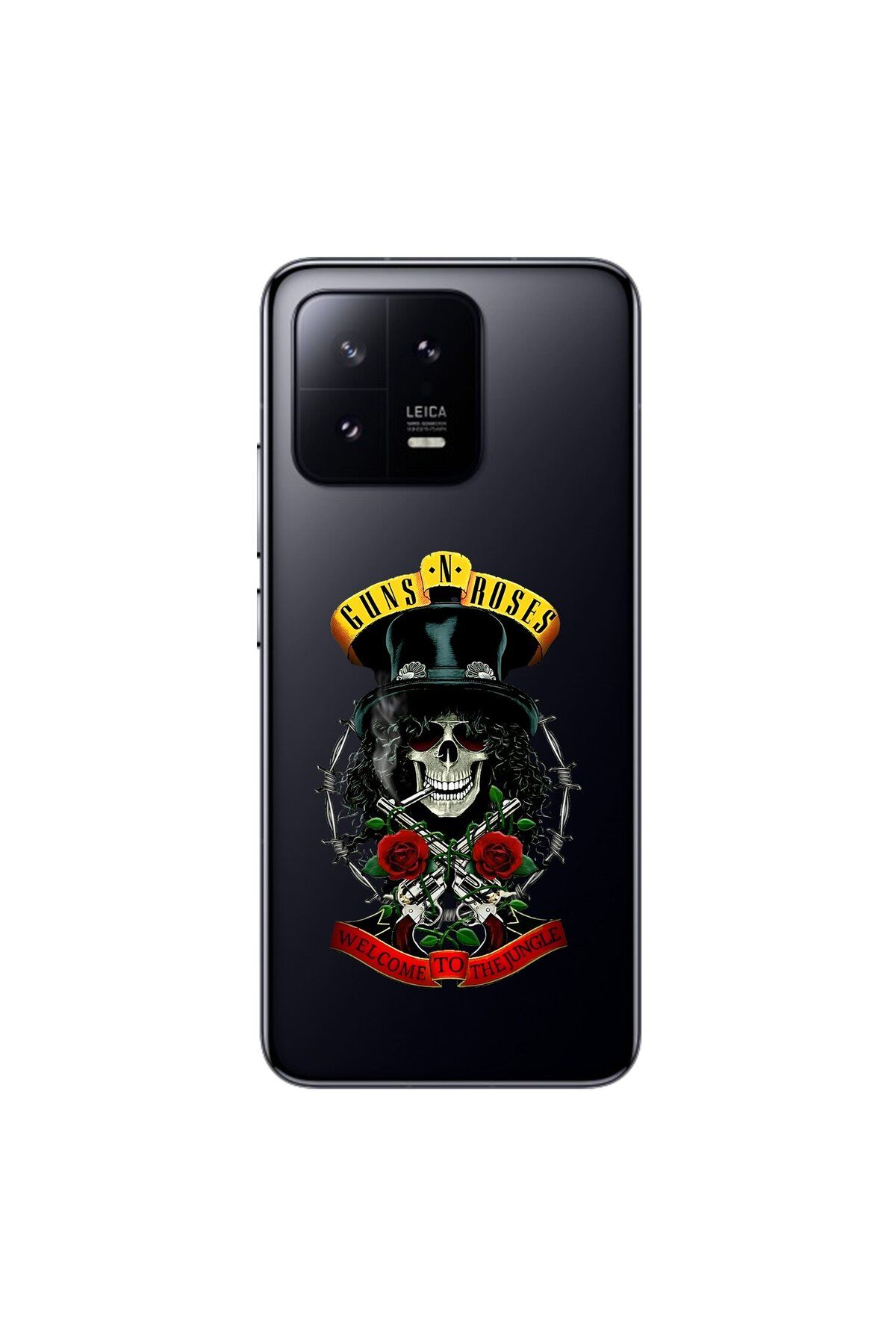 Dali Design Xiaomi Mi 13 Pro Uyumlu Şeffaf Kılıf Guns N' Roses Tasarımlı