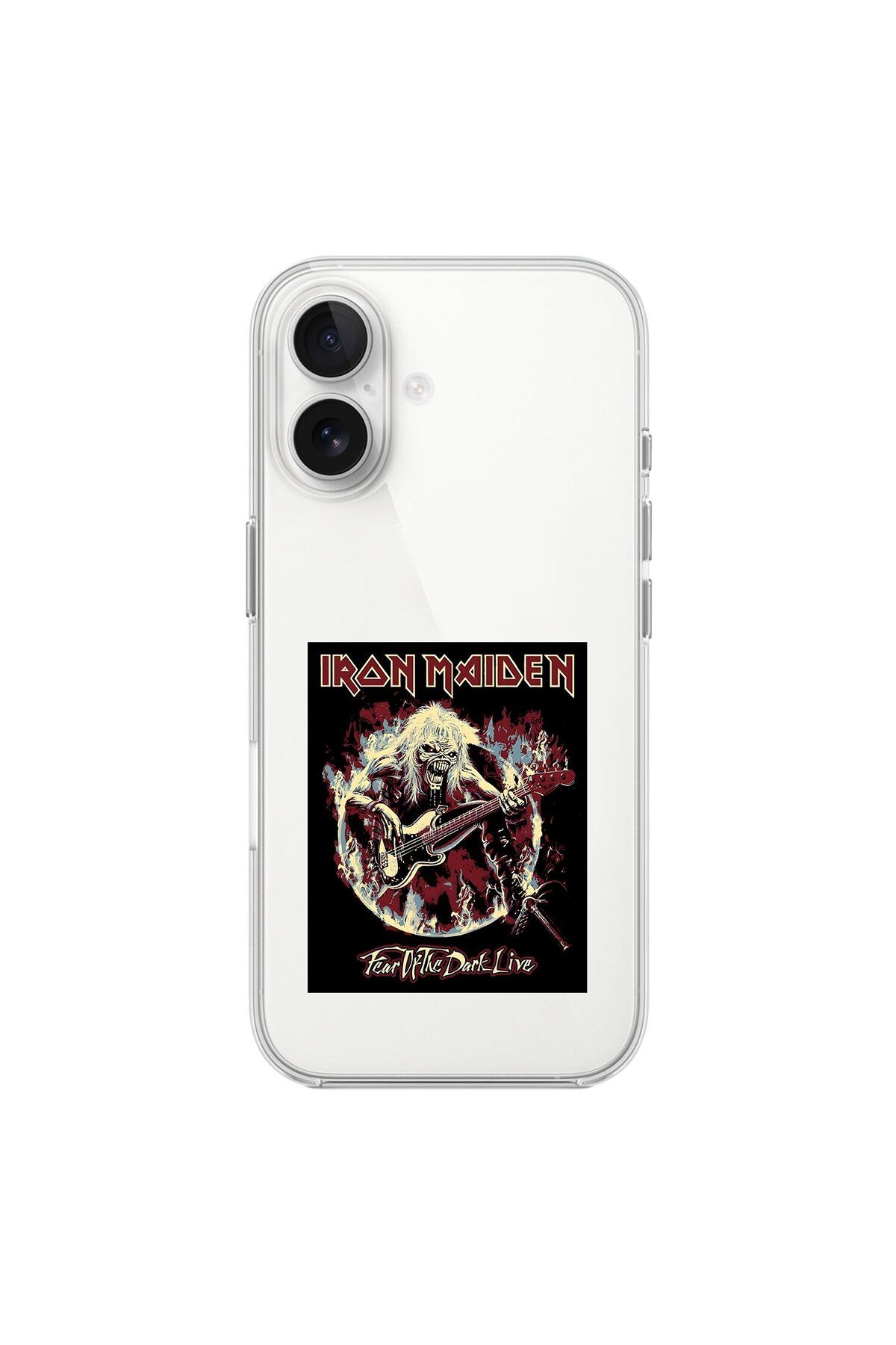 Dali Design iPhone 16 Uyumlu Şeffaf Kılıf Iron Maiden Tasarımlı