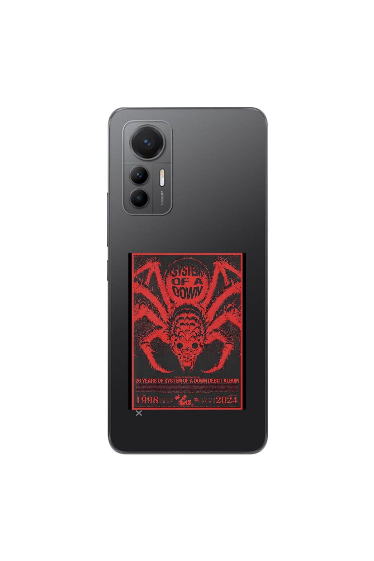 Dali Design Xiaomi Mi 12 Lite Uyumlu Şeffaf Kılıf System of A Down Tasarımlı