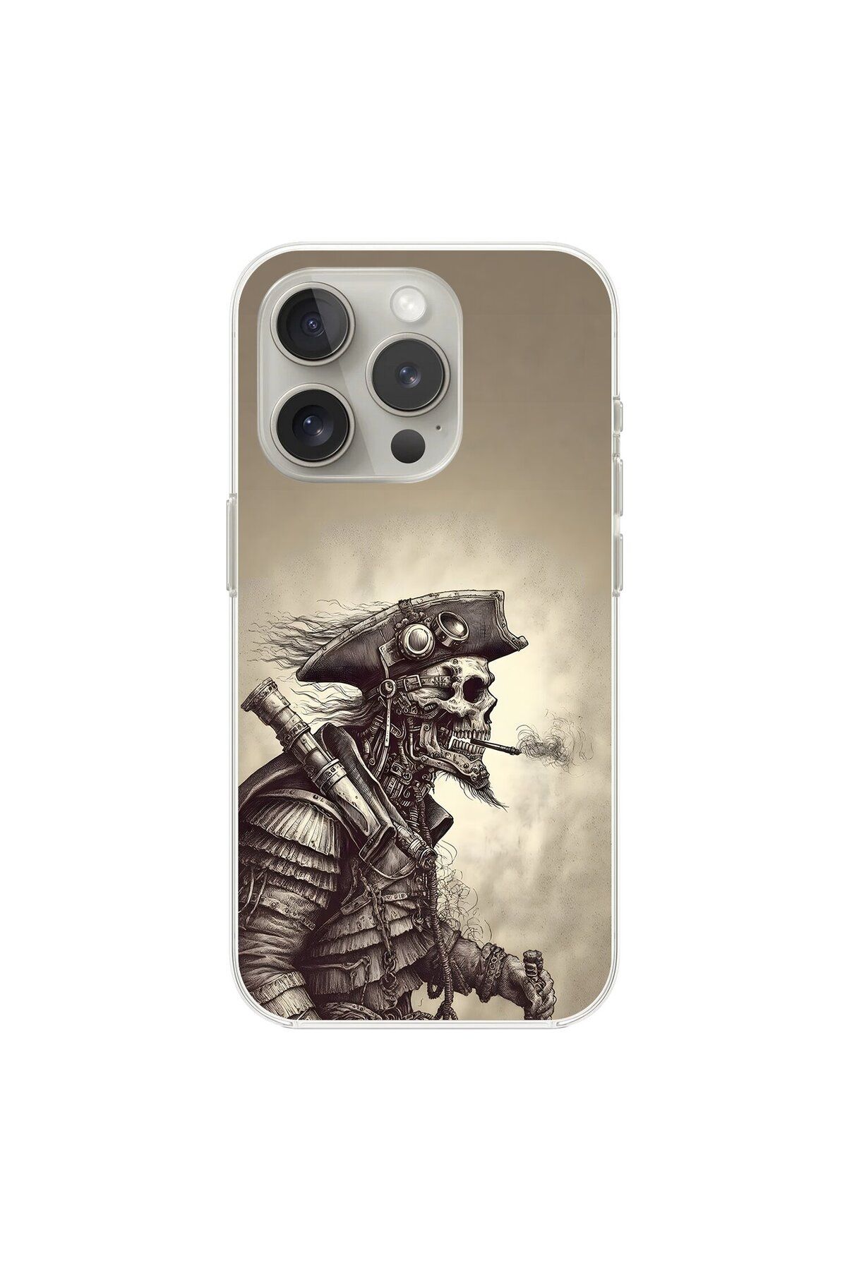 Dali Design iPhone 16 Pro Uyumlu Şeffaf Kılıf Pirate 1 Tasarımlı