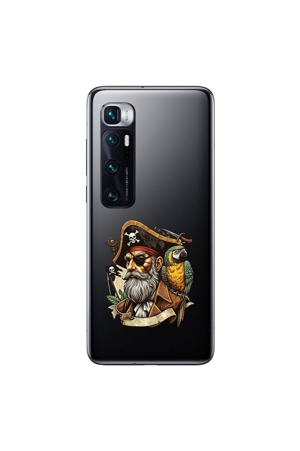 Dali Design Xiaomi Mi 10 Pro Uyumlu Şeffaf Kılıf Pirate 3 Tasarımlı