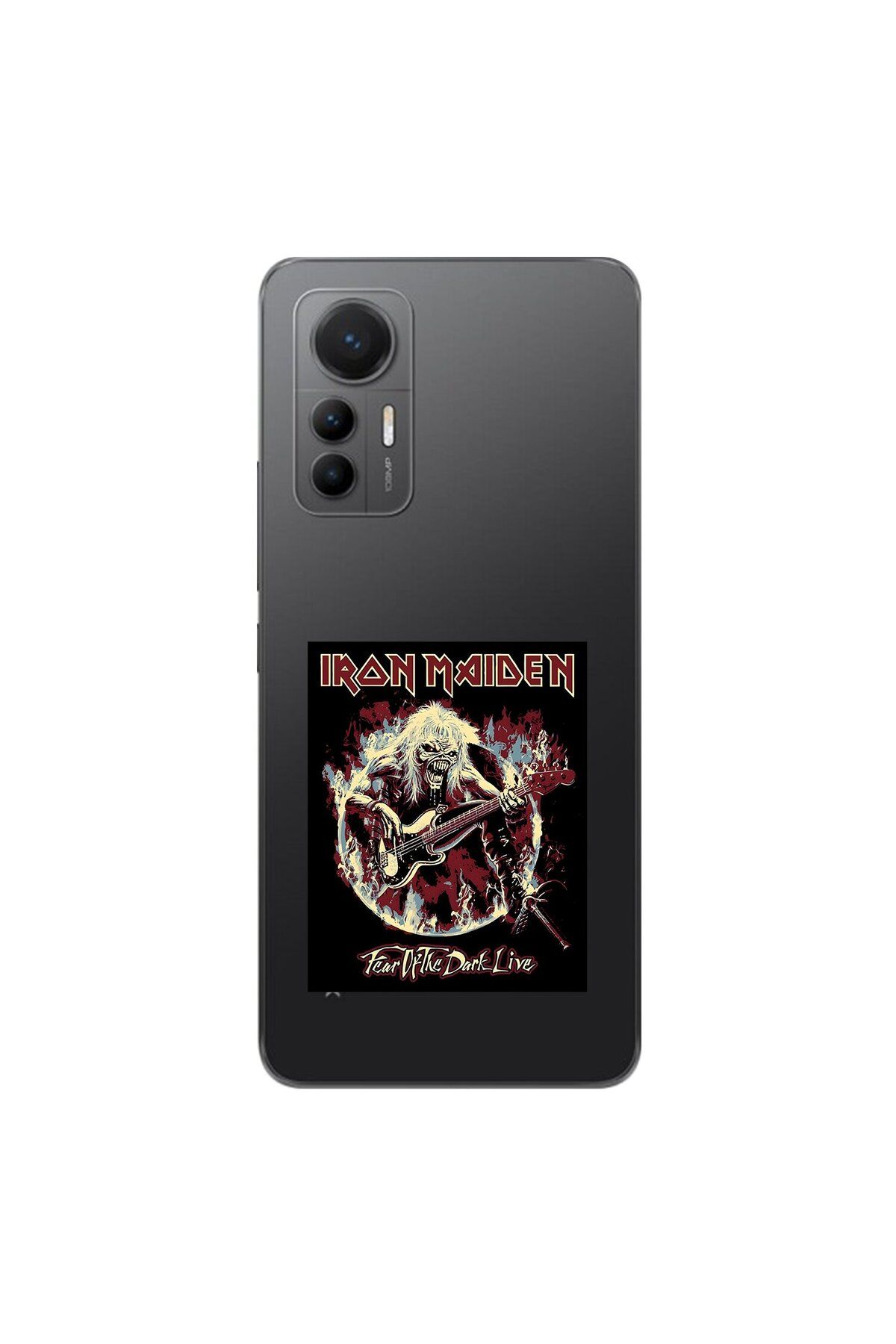 Dali Design Xiaomi Mi 12 Lite Uyumlu Şeffaf Kılıf Iron Maiden Tasarımlı