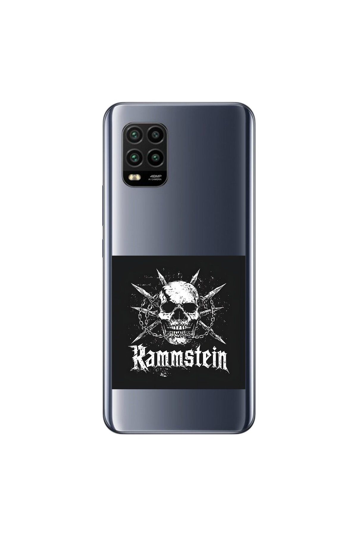 Dali Design Xiaomi Mi 10 Lite Uyumlu Şeffaf Kılıf Rammstein Tasarımlı