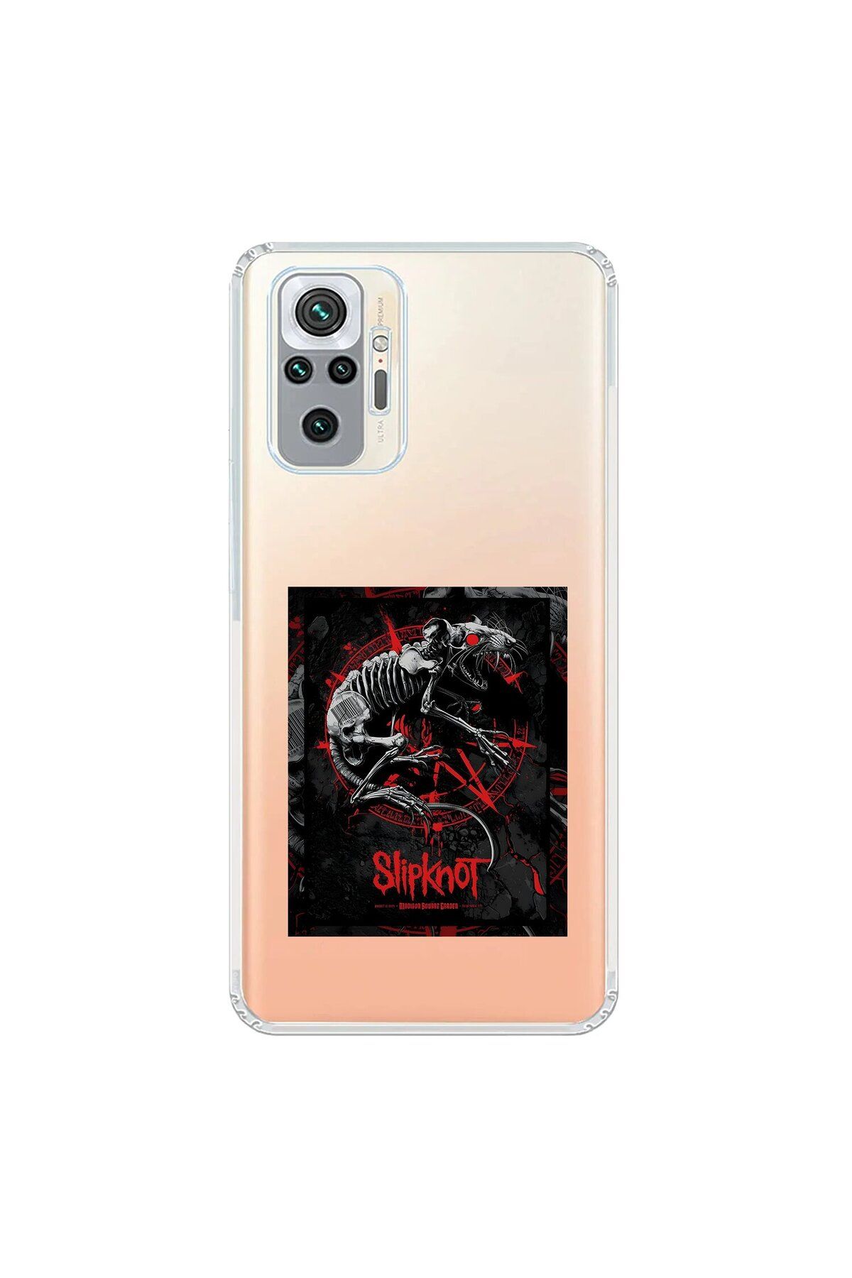 Dali Design Xiaomi Redmi Note 10 Pro Uyumlu Şeffaf Kılıf Slipknot Tasarımlı