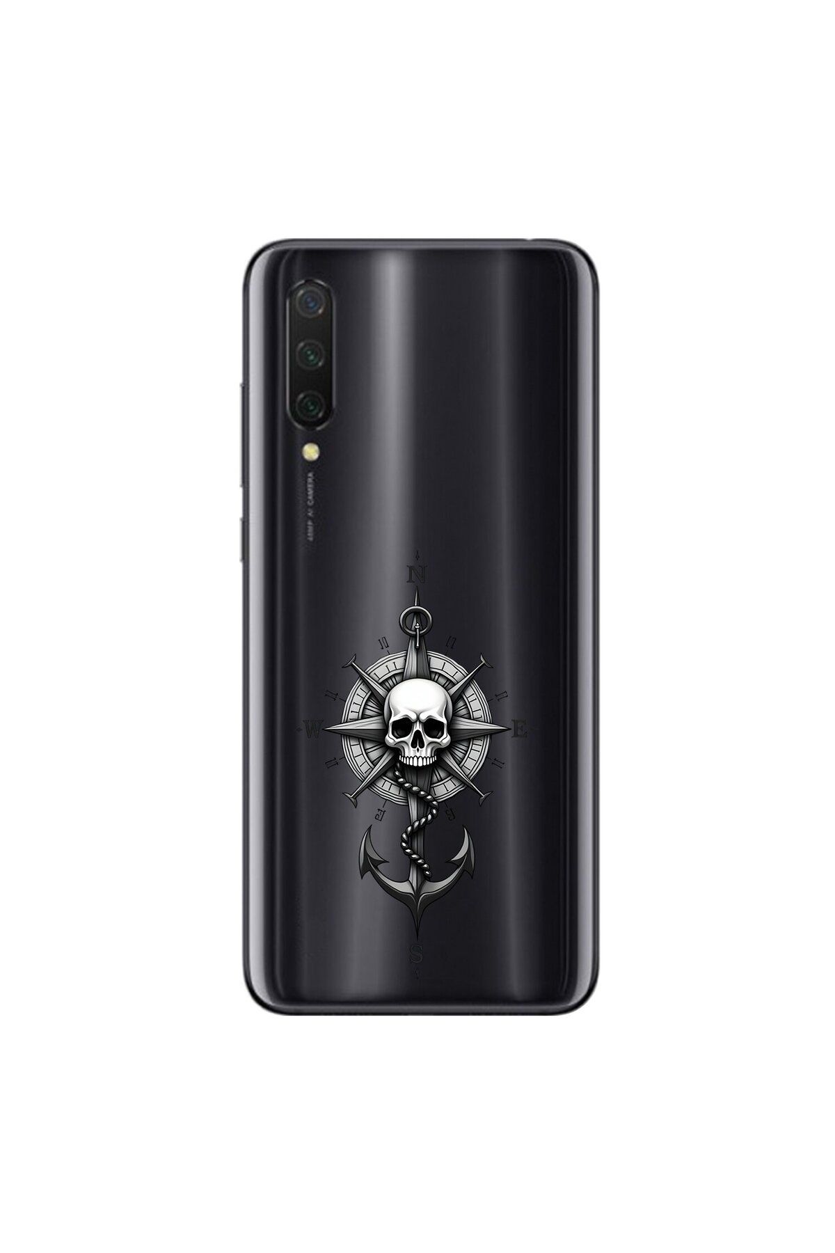 Dali Design Xiaomi Mi 9 Lite Uyumlu Şeffaf Kılıf Pirate 5 Tasarımlı