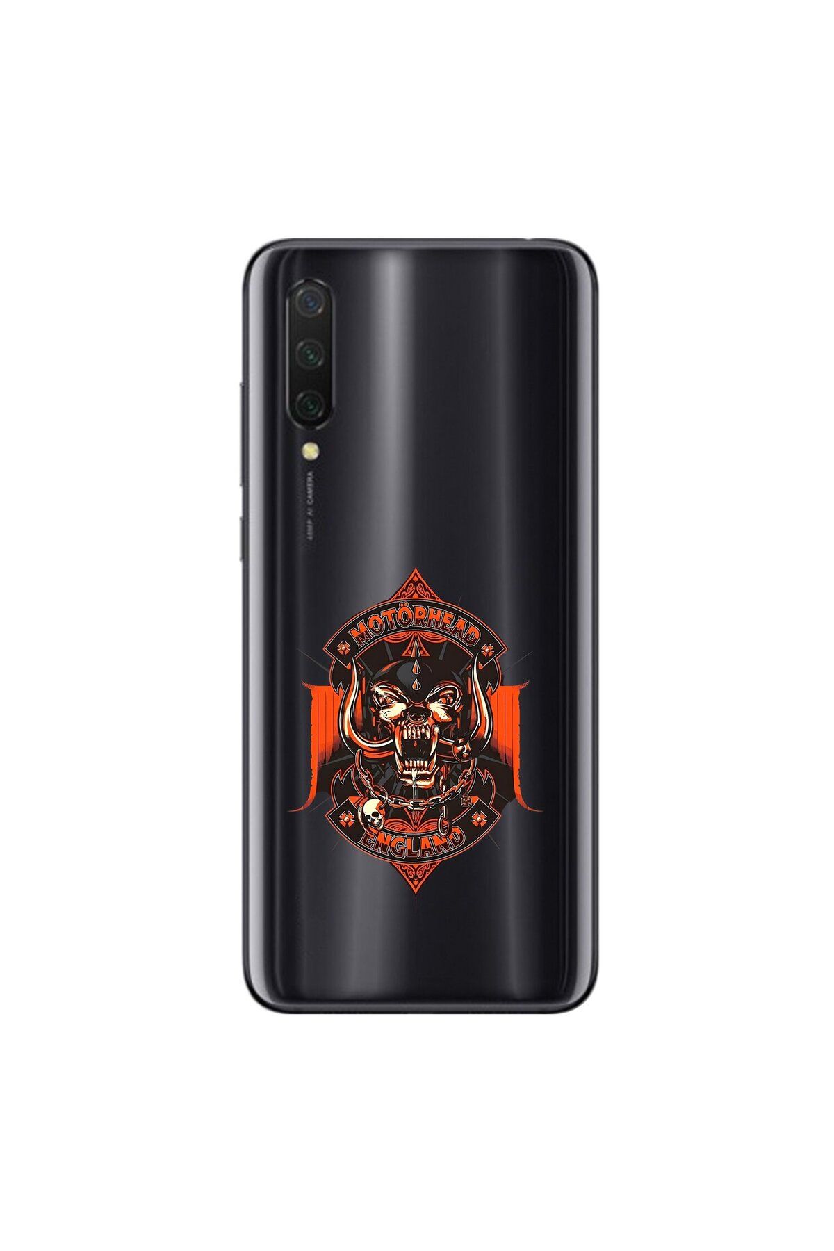 Dali Design Xiaomi Mi 9 Lite Uyumlu Şeffaf Kılıf Motörhead Tasarımlı