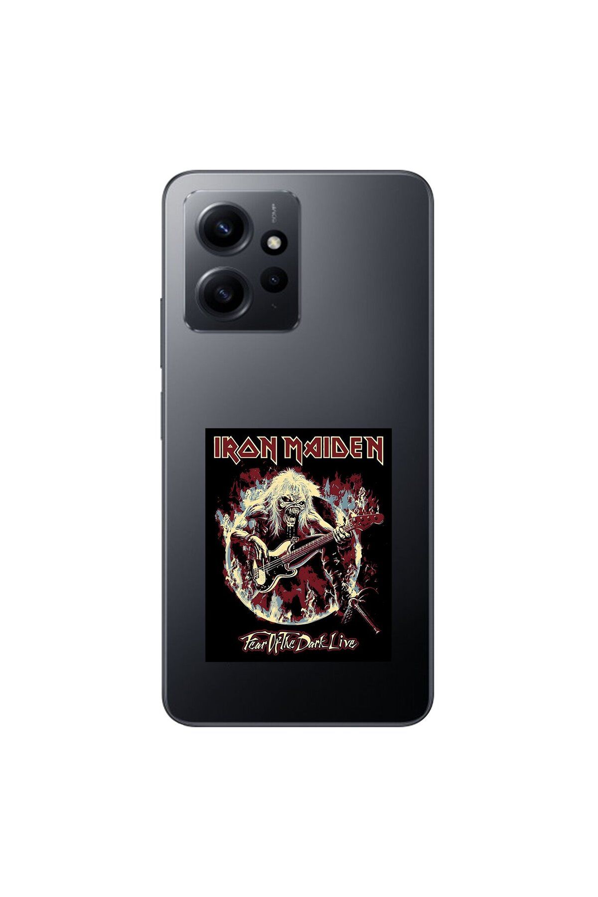 Dali Design Xiaomi Redmi Note 12 Uyumlu Şeffaf Kılıf Iron Maiden Tasarımlı