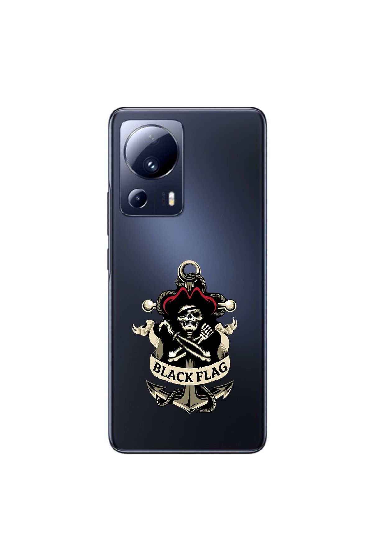Dali Design Xiaomi Mi 13 Lite Uyumlu Şeffaf Kılıf Pirate 4 Tasarımlı