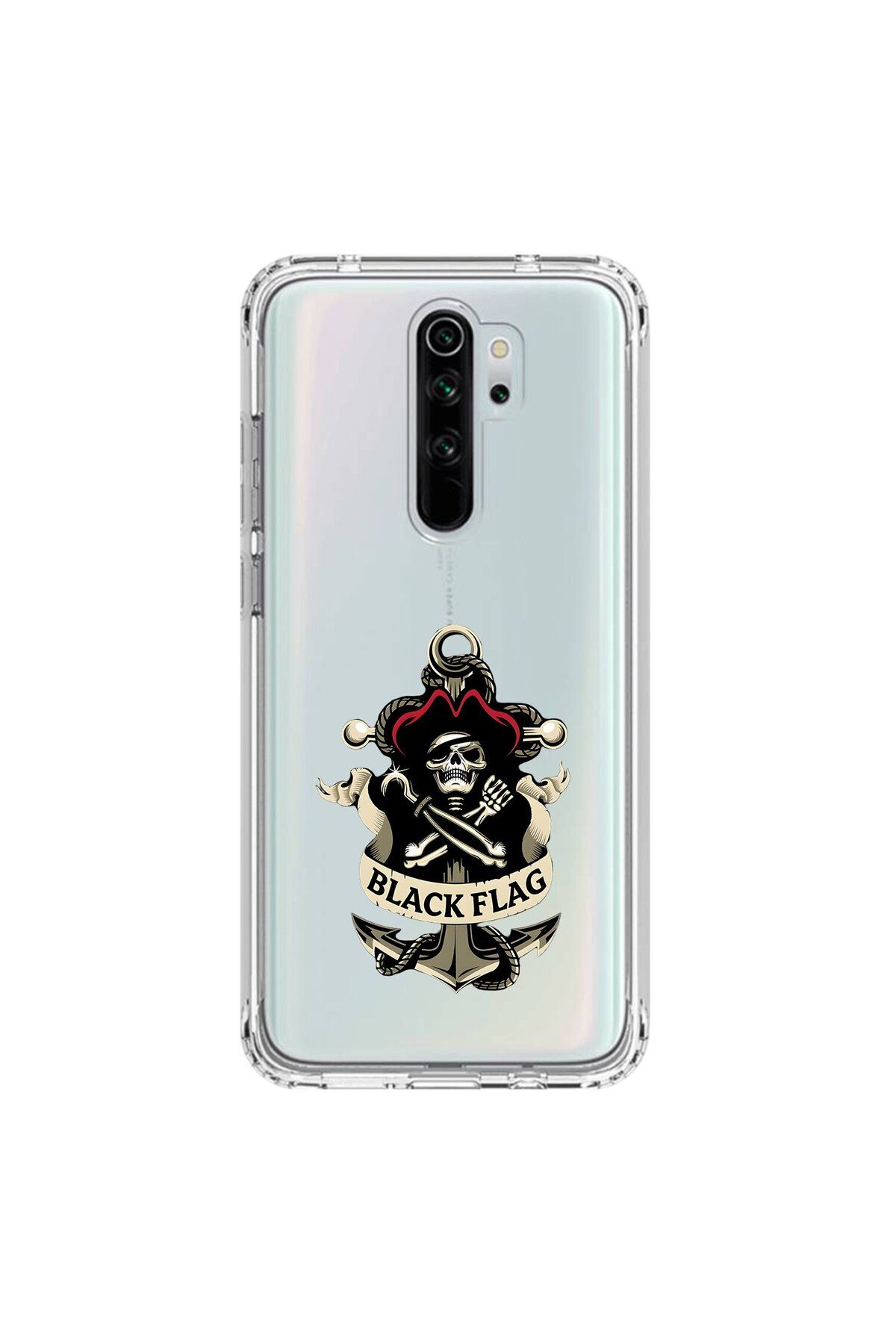Dali Design Xiaomi Redmi Note 8 Pro Uyumlu Şeffaf Kılıf Pirate 4 Tasarımlı
