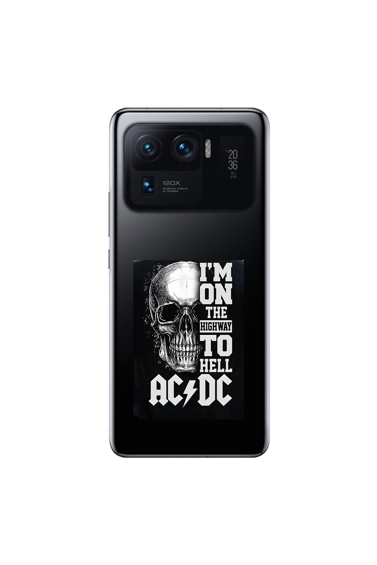 Dali Design Xiaomi Mi 11 Pro Uyumlu Şeffaf Kılıf AC/DC Tasarımlı