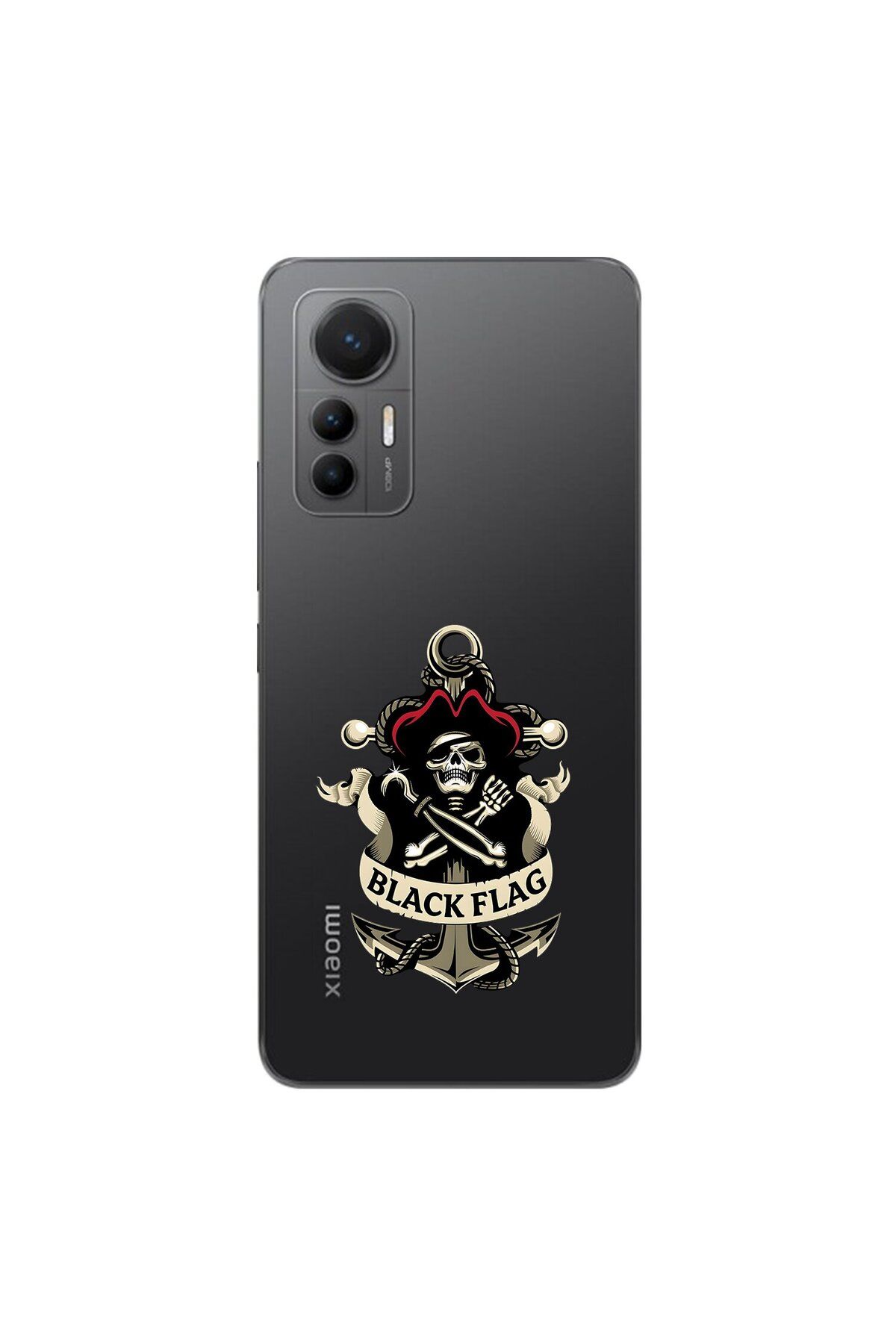 Dali Design Xiaomi Mi 12 Lite Uyumlu Şeffaf Kılıf Pirate 4 Tasarımlı